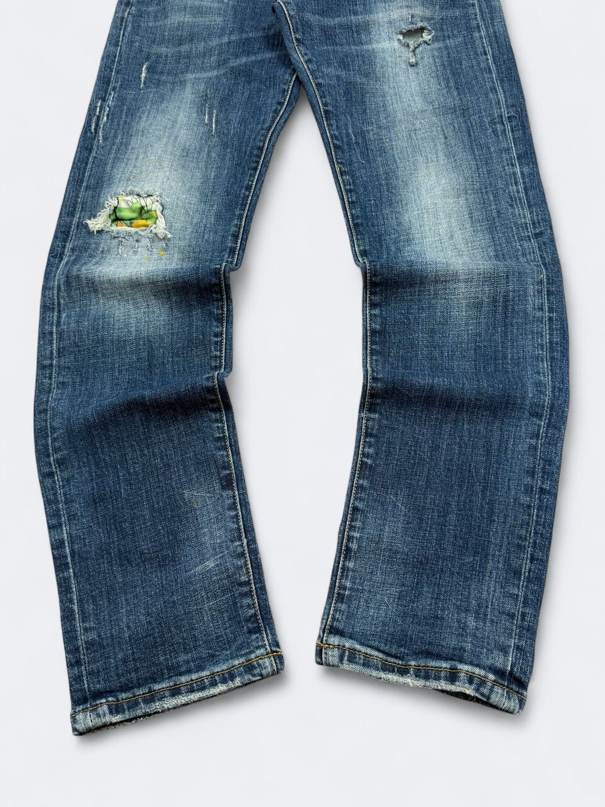 Dsquared2 Dsquared2 Distressed Washed Slim Denim Jeans Size US 32 / EU 48 - 2 Thumbnail