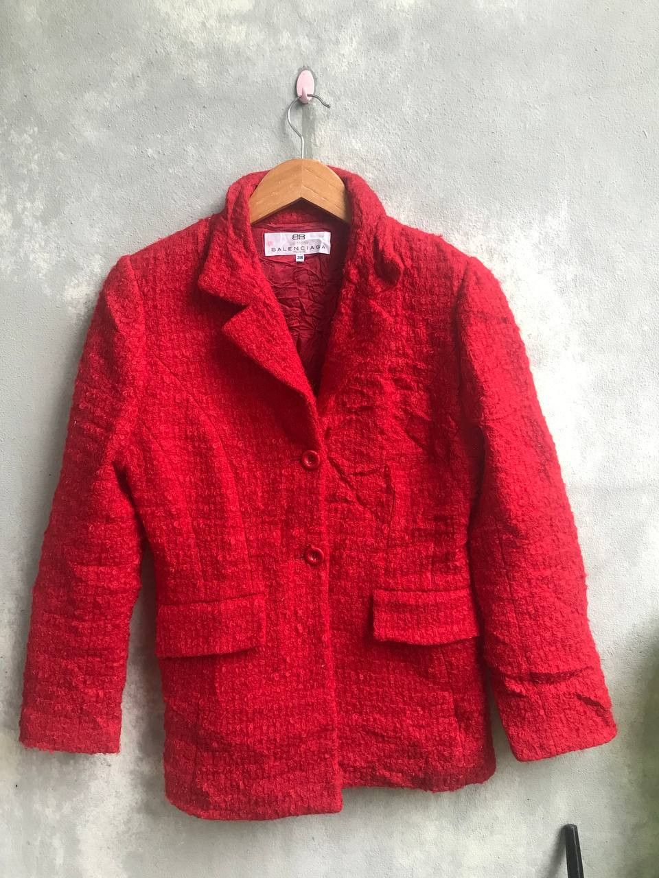 Balenciaga BALENCIAGA TWEED BLAZER JACKET Size S / US 4 / IT 40 - 1 Thumbnail