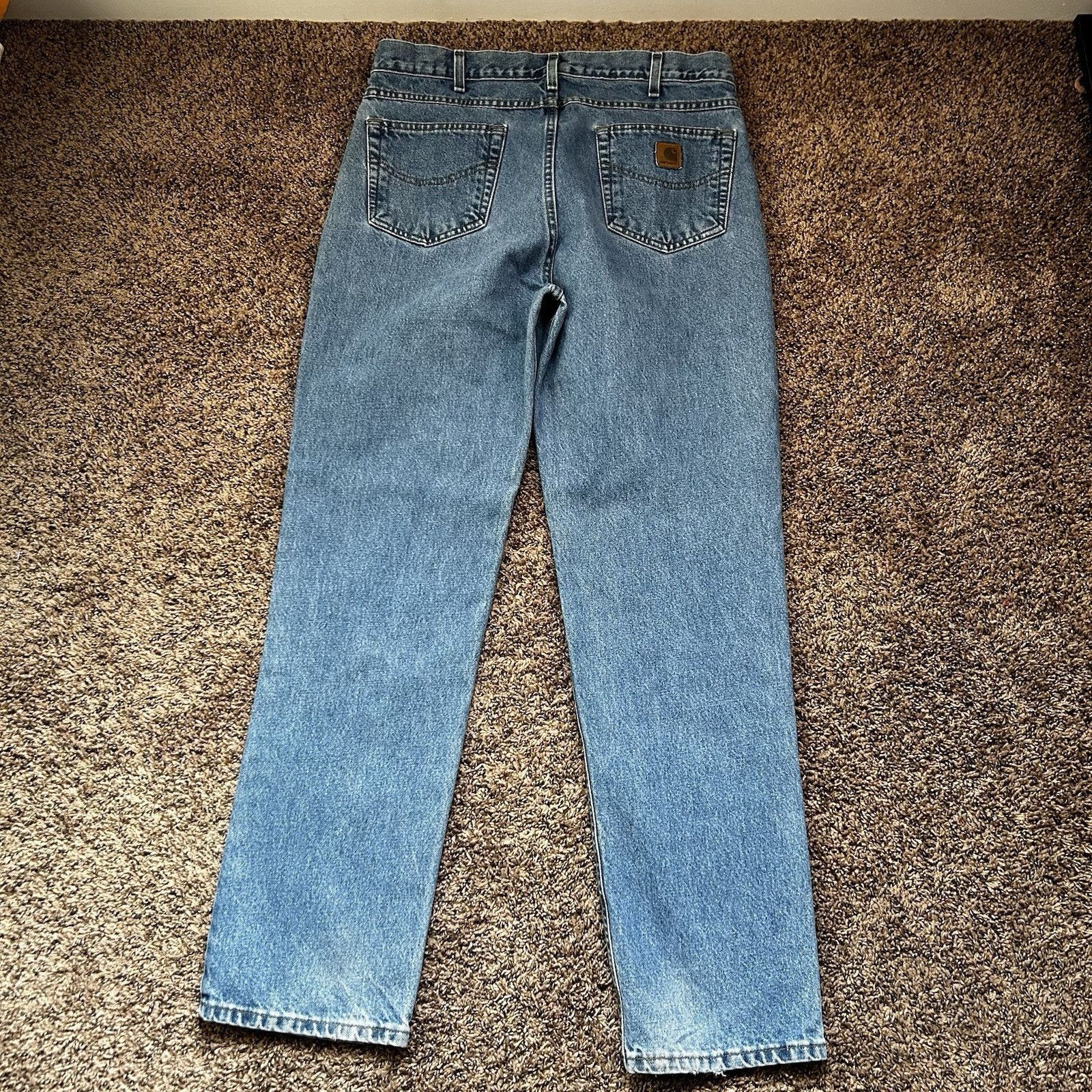 Carhartt Carhartt Straight Leg Jeans B180 STW Stonewash Mens 36 x 34 Size US 36 / EU 52 - 6 Thumbnail