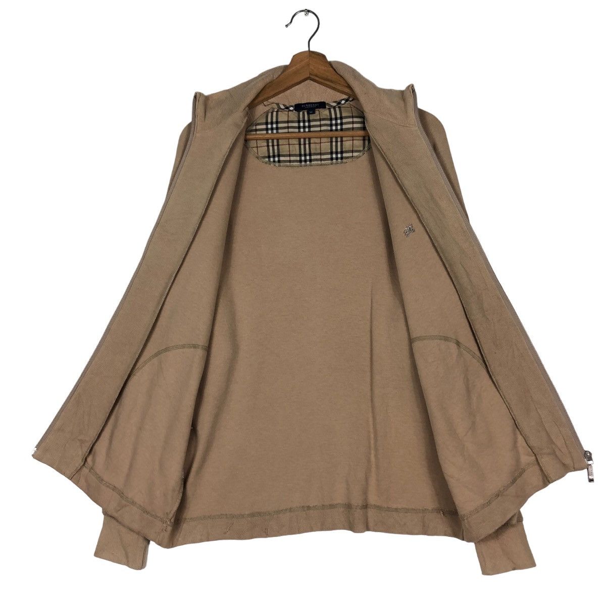 Burberry 🔥Vintage Sweater Jacket Zipper Burberry London Nova Check Size US M / EU 48-50 / 2 - 13 Thumbnail