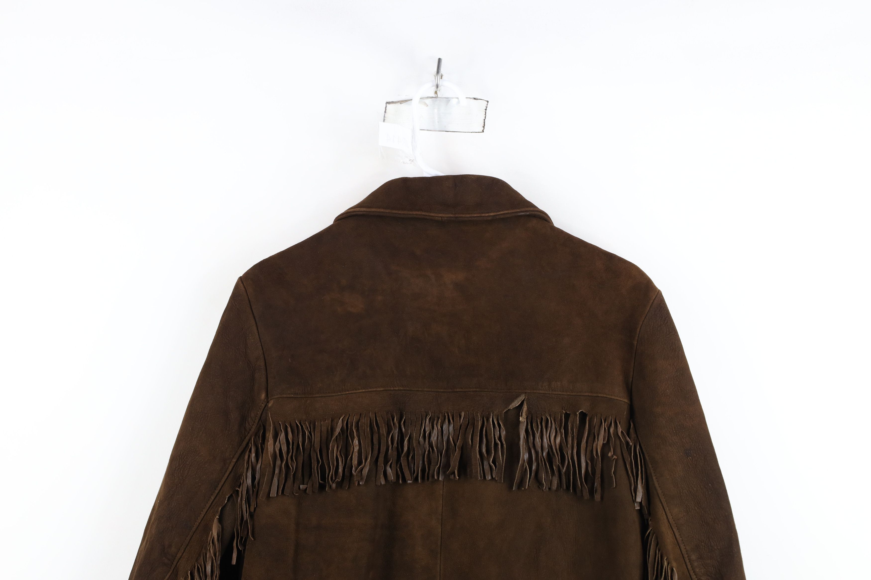 Vintage Vintage 60s 70s Boho Chic Western Suede Leather Jacket Brown Size XL / US 12-14 / IT 48-50 - 15 Thumbnail