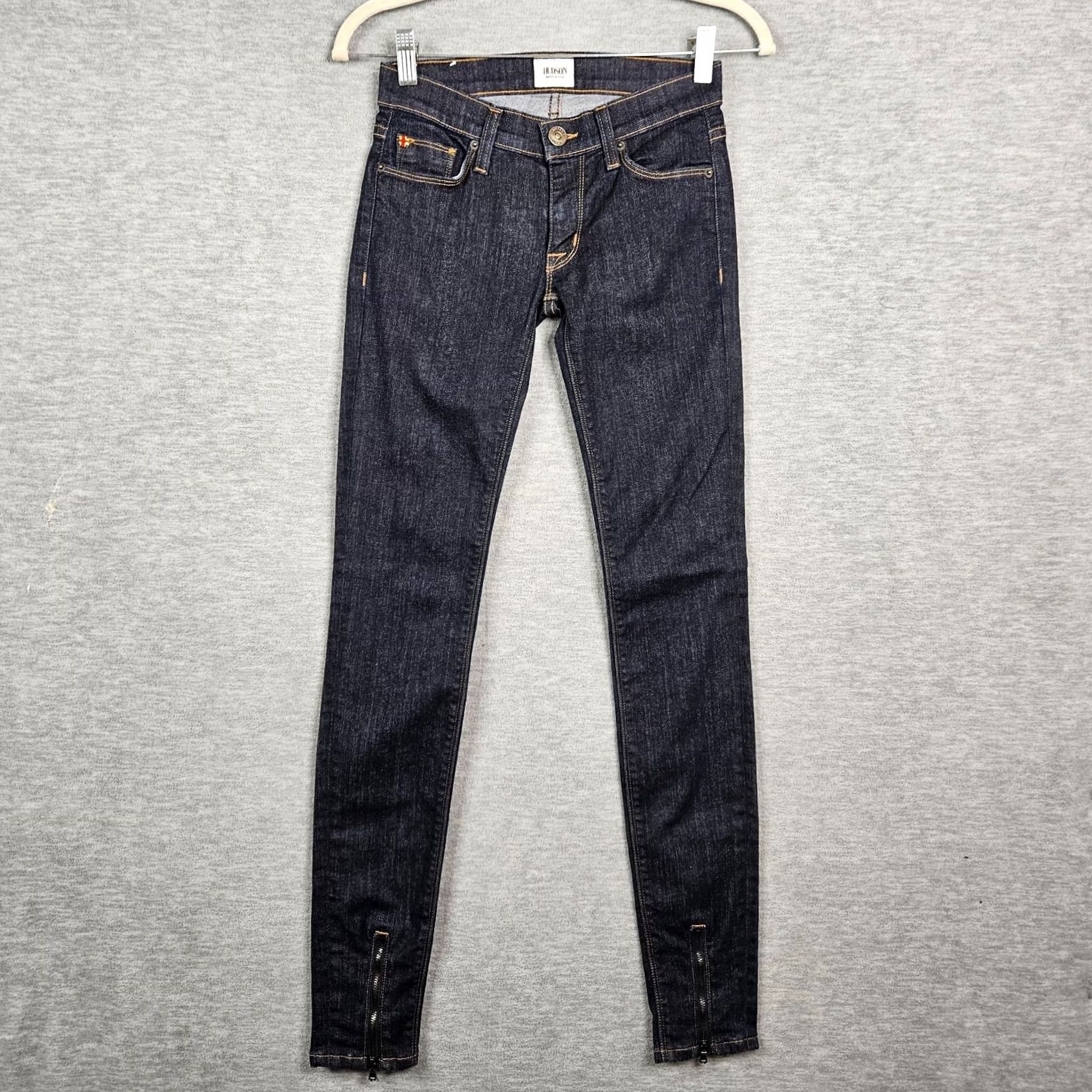 Hudson HUDSON Jeans Skinny Dark blue mid rise Size 24 Women's Regular Denim Cotton/spandex Jeans Boys? Size 42" / US 20 - 2 Thumbnail