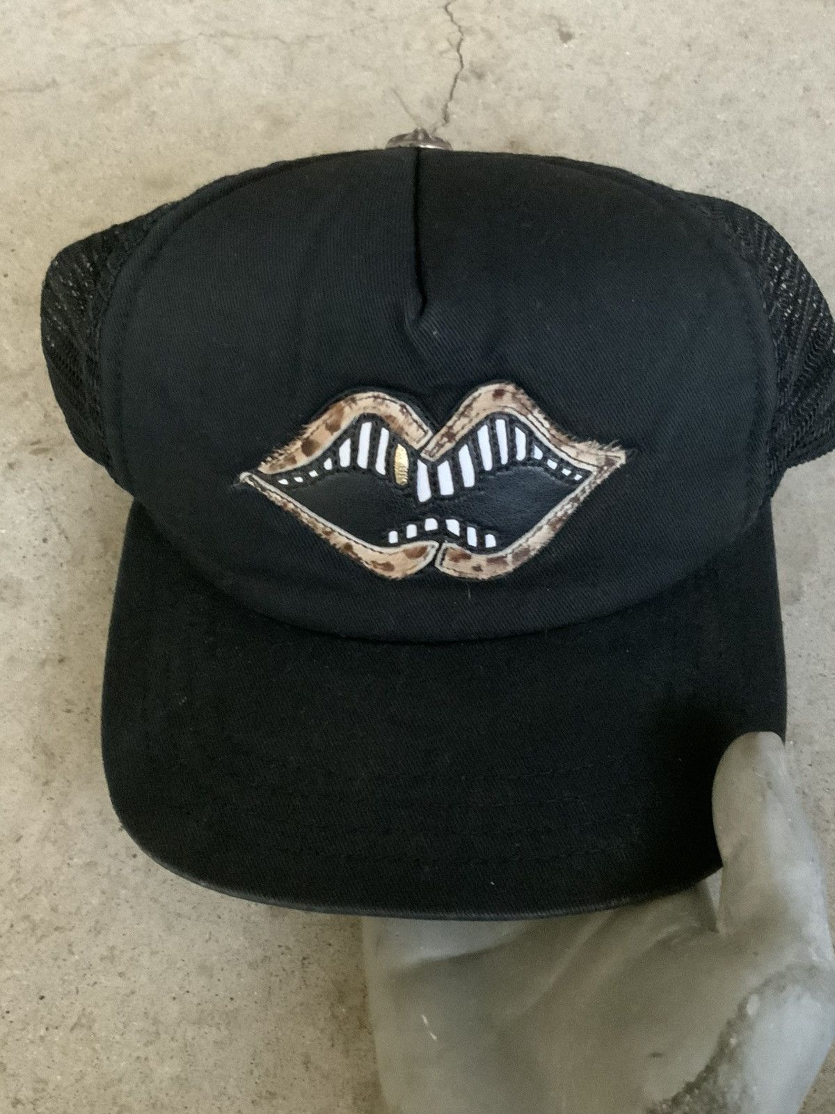 CHROME HEARTS CHEETAH CHOMPER TRUCKER HAT CAP