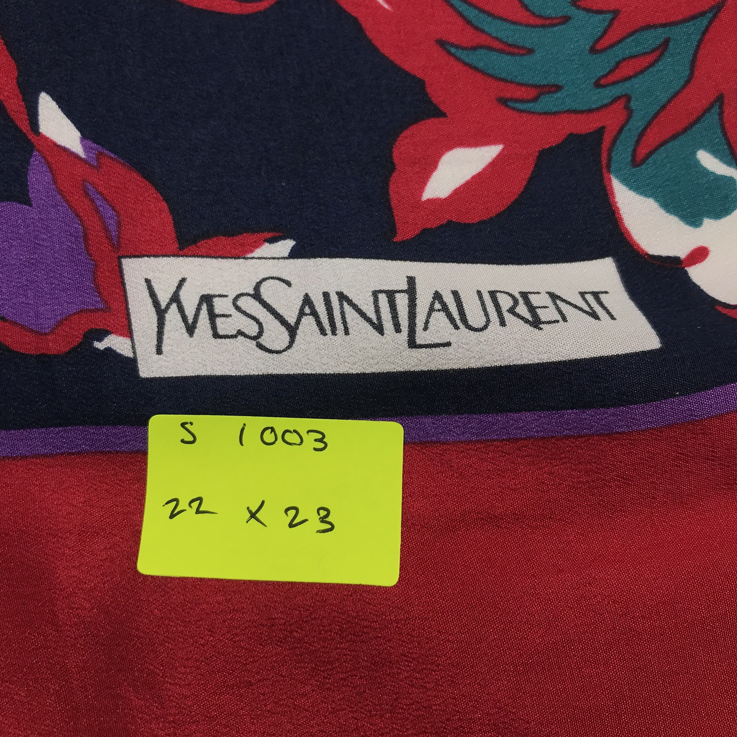 Vintage × Yves Saint Laurent Yves Saint Laurent Bandana / Handkerchief/Neckerchief -S1003 Size ONE SIZE - 5 Thumbnail