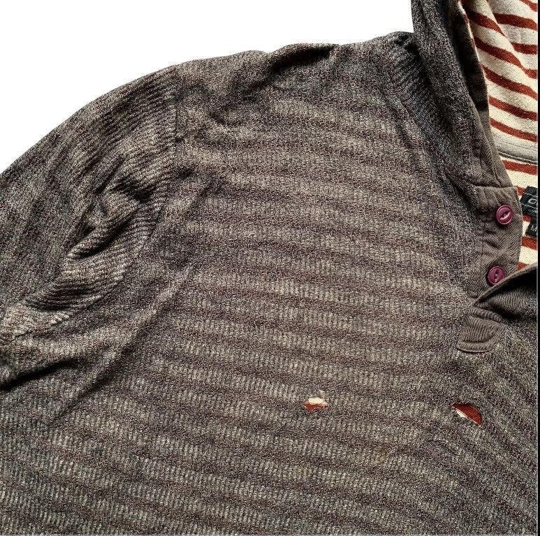 O'Neill Vintage o’neill double layer ripped hoodie y2k grunge style Size US L / EU 52-54 / 3 - 3 Thumbnail