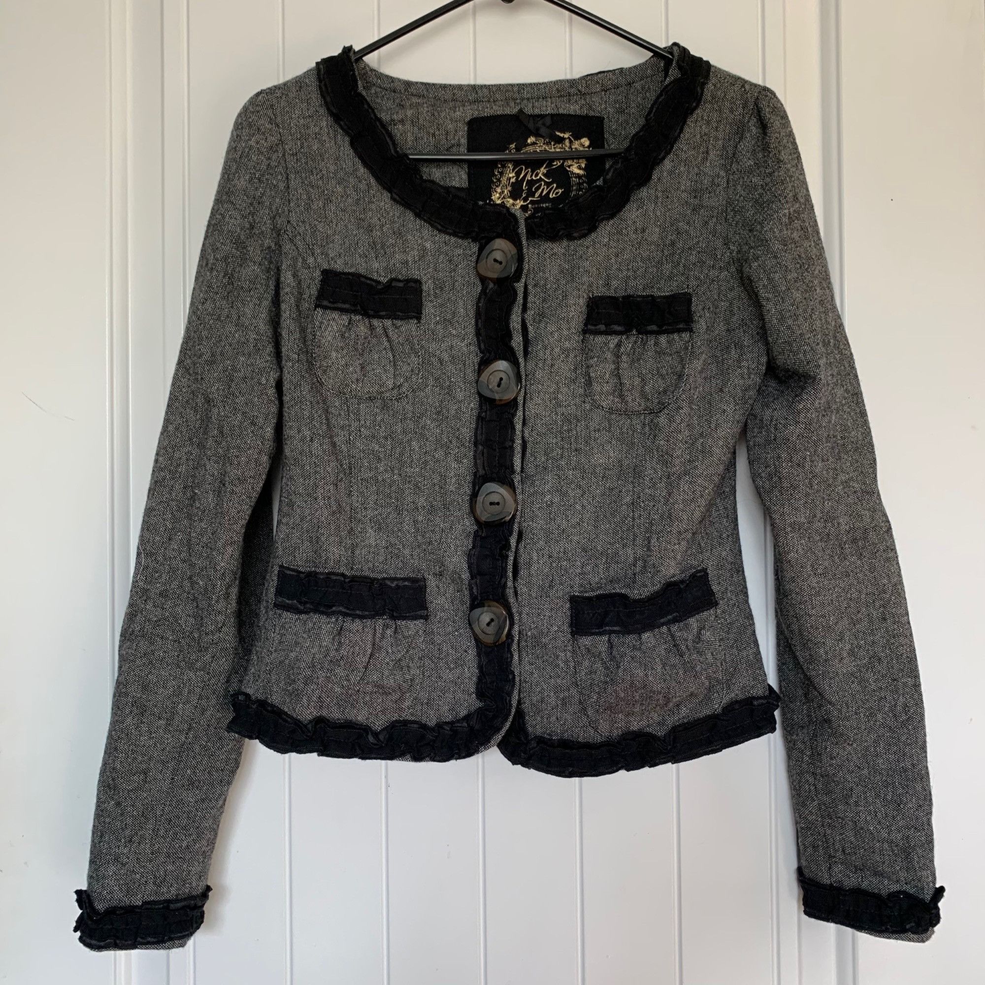 Other Nick & Mo Boutique Blazer Jacket Black Small Size S / US 4 / IT 40 - 1 Thumbnail
