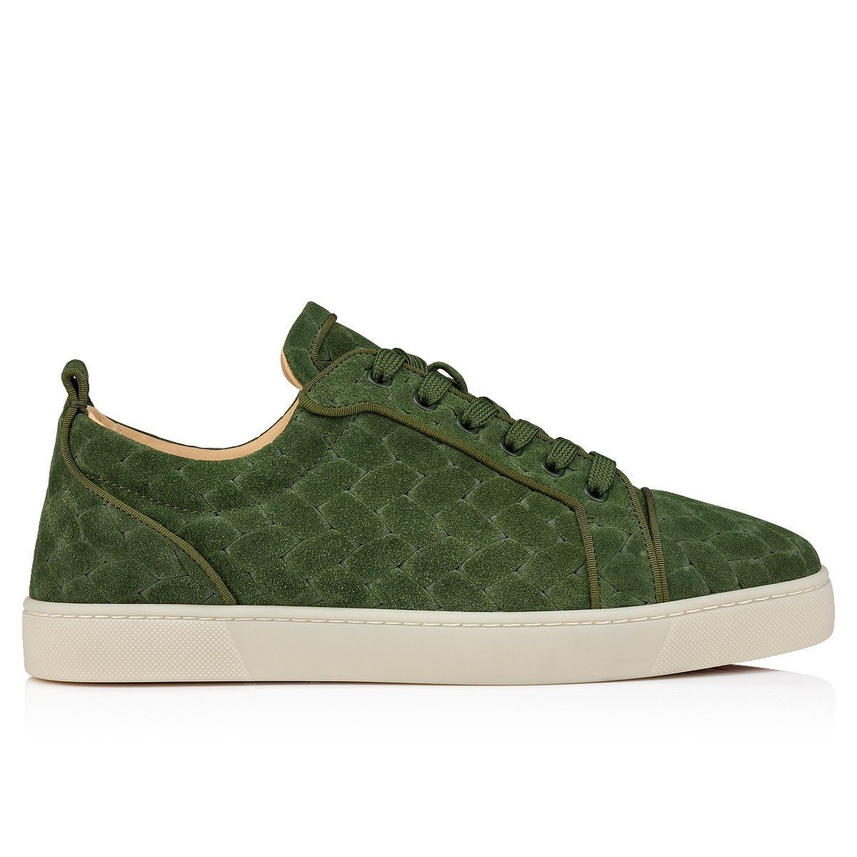 Christian Louboutin Louis Junior with Vertlaine green leather low top sneakers Size US 9 / EU 42 - 1 Thumbnail