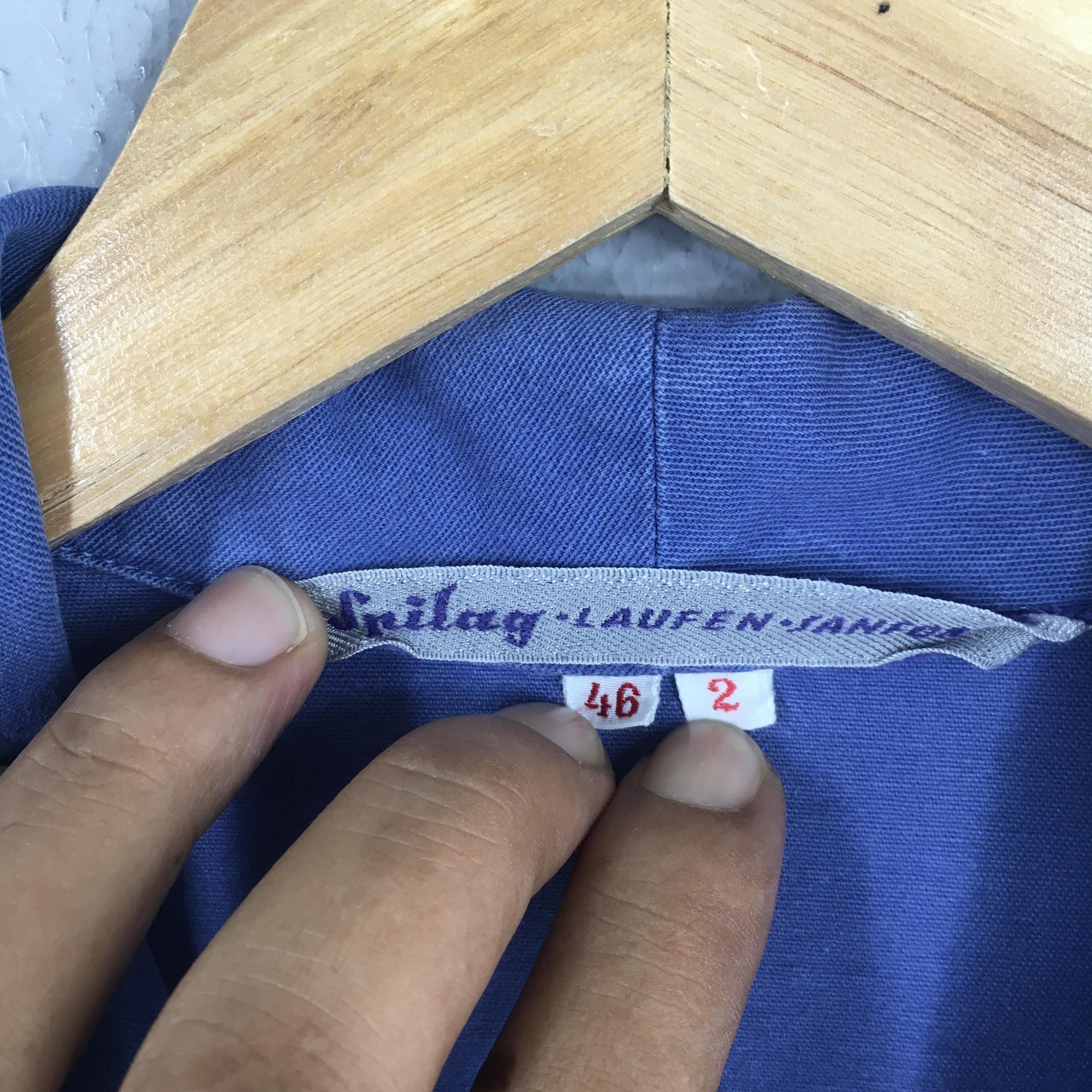 Le Laboureur Vintage 80s Chore Spilag Work Sanfor Jacket Medium Size US M / EU 48-50 / 2 - 6 Thumbnail