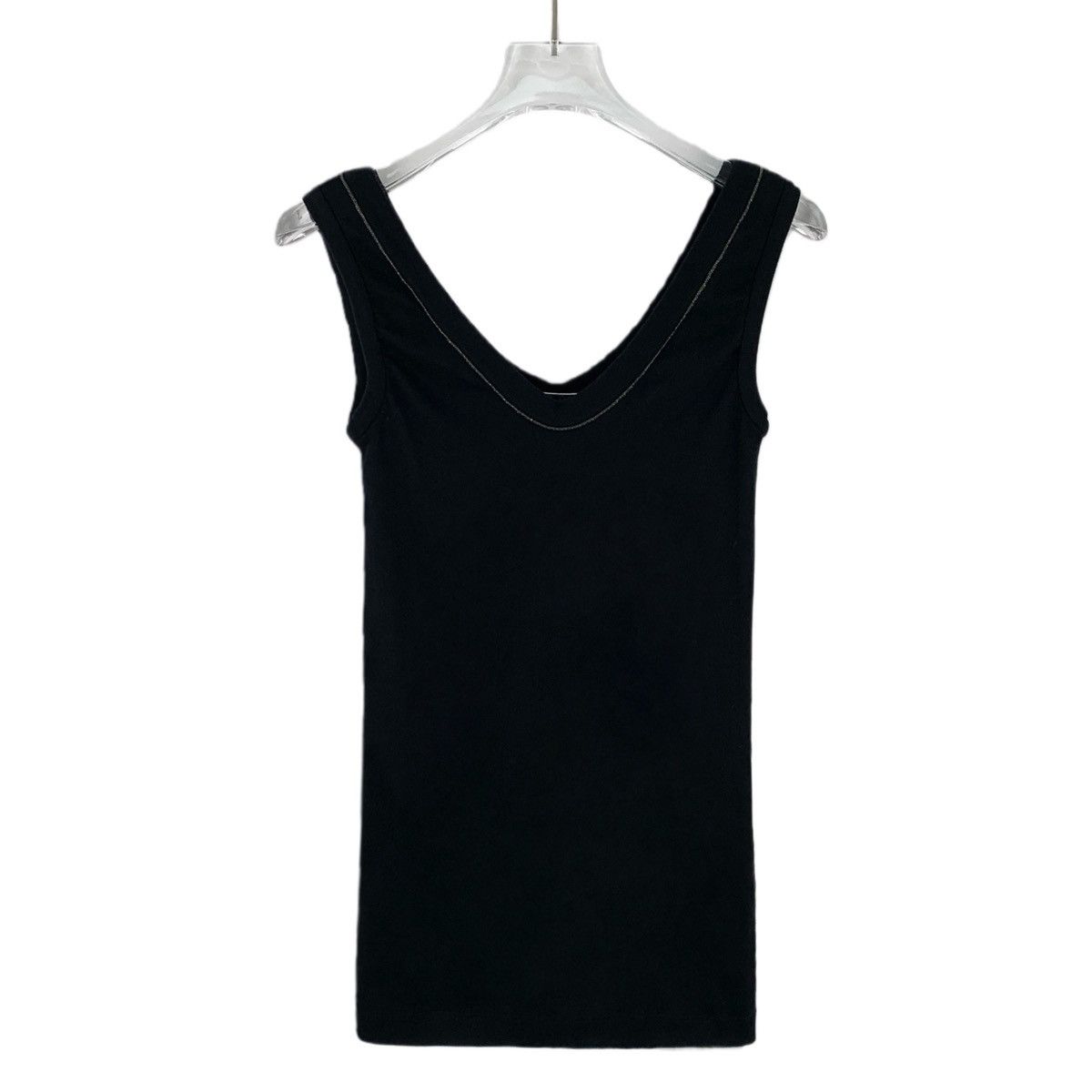 Brunello Cucinelli Brunello Cucinelli Black Beaded Sleeveless Knit Ves K26WX Size XS / US 0-2 / IT 36-38 - 1 Thumbnail