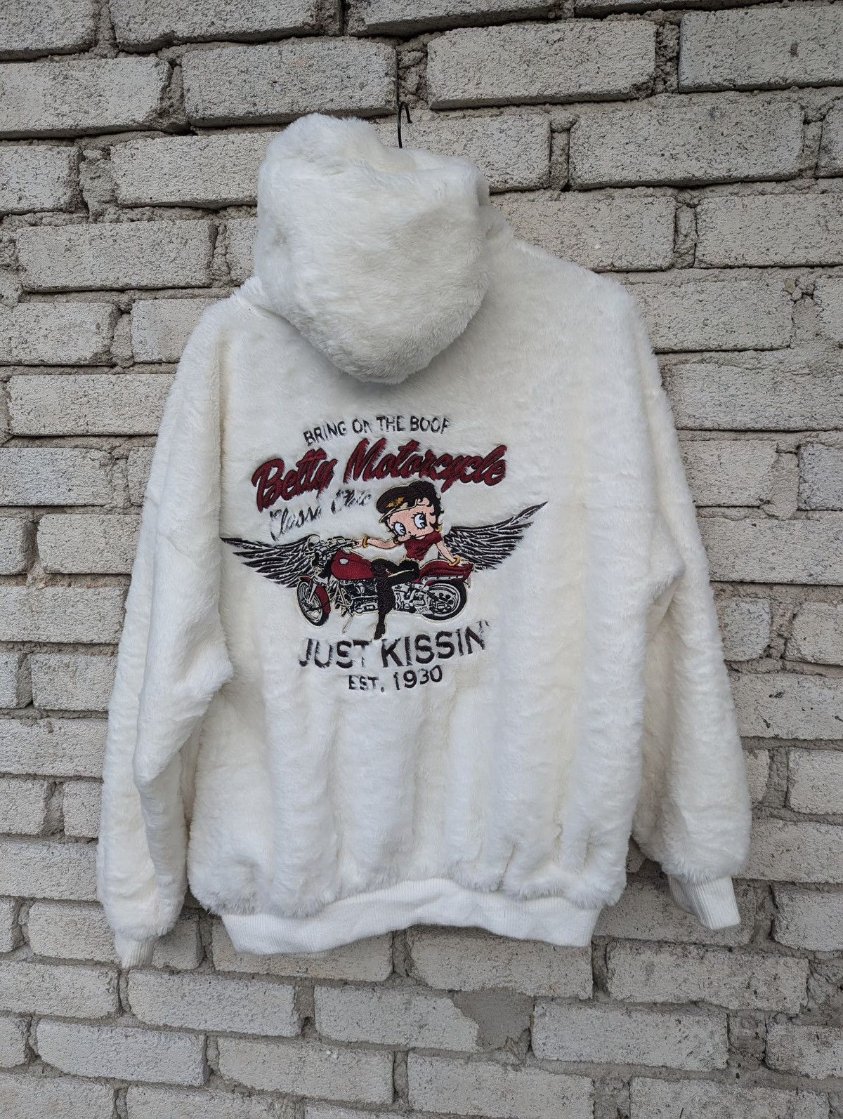 Smartwool × Vintage Betty Boop Motor Cycle Fleece Jacket Wool Size US M / EU 48-50 / 2 - 2 Thumbnail