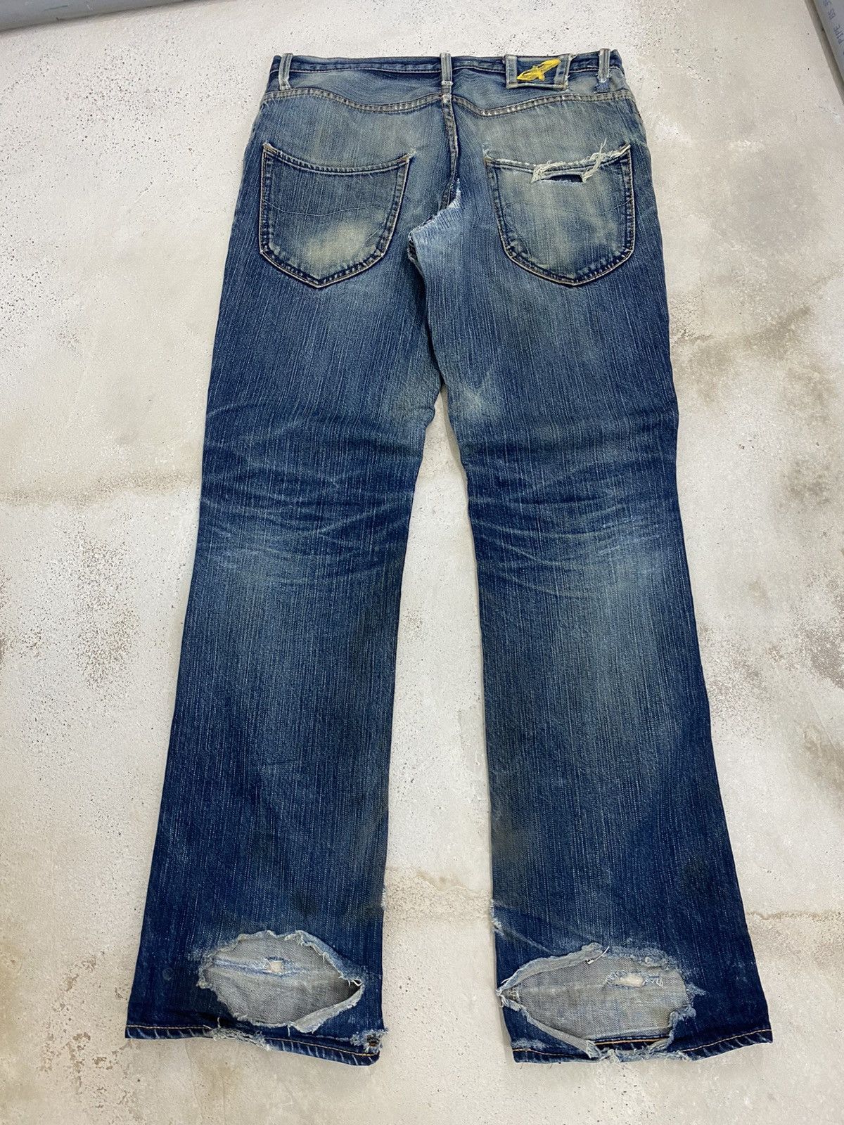 If Six Was Nine Vintage Meple Straight Leg Distressed Worn Look Classic Fade Size US 31 - 3 Thumbnail