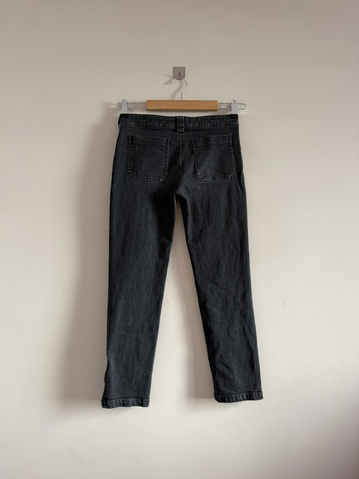 Balenciaga Balenciaga Washed Black Cropped Zip-Hem Jeans Size 26" / US 2 / IT 38 - 7 Thumbnail
