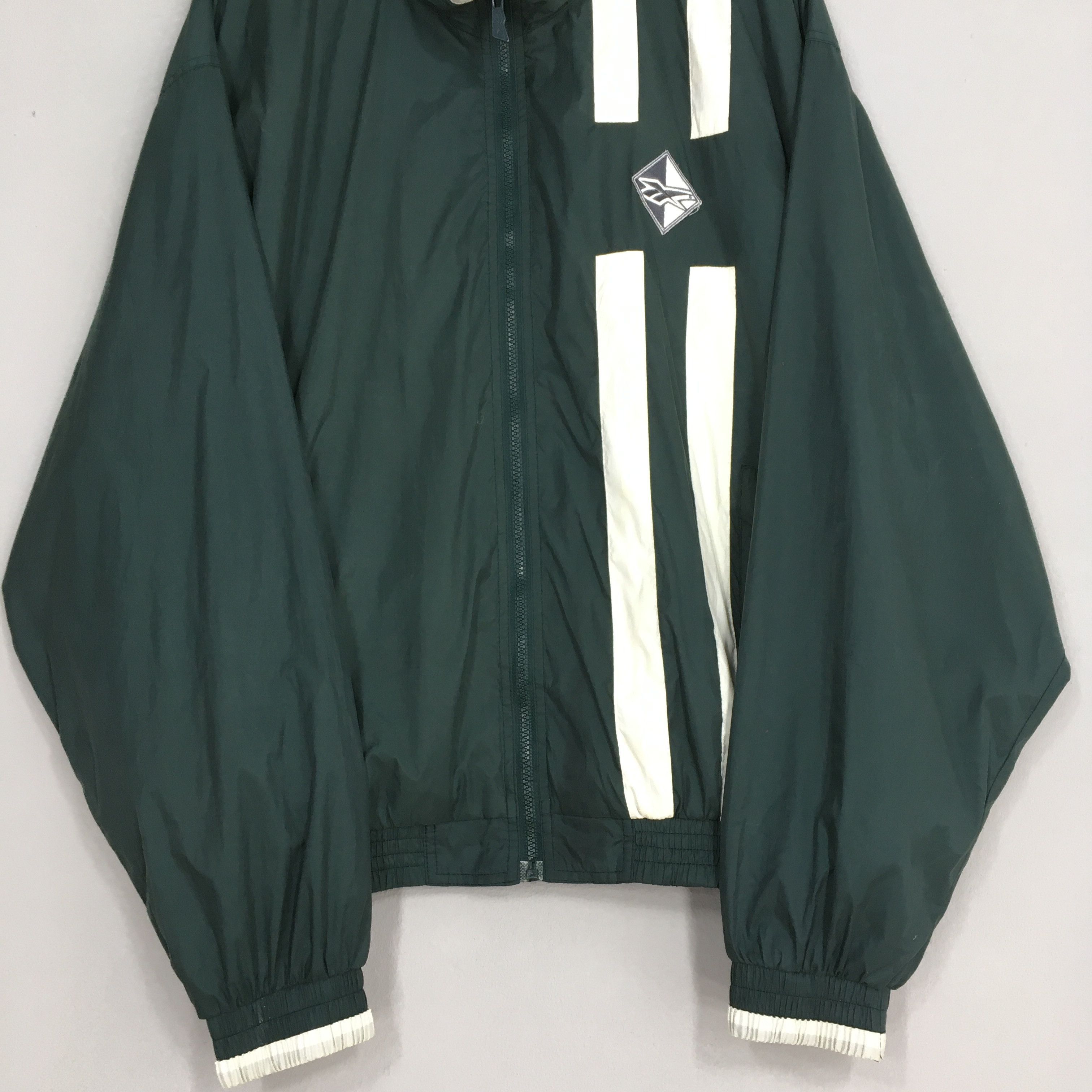 Reebok Vintage 90s Reebok Sports Windbreaker Green Jacket Large Size US L / EU 52-54 / 3 - 3 Thumbnail
