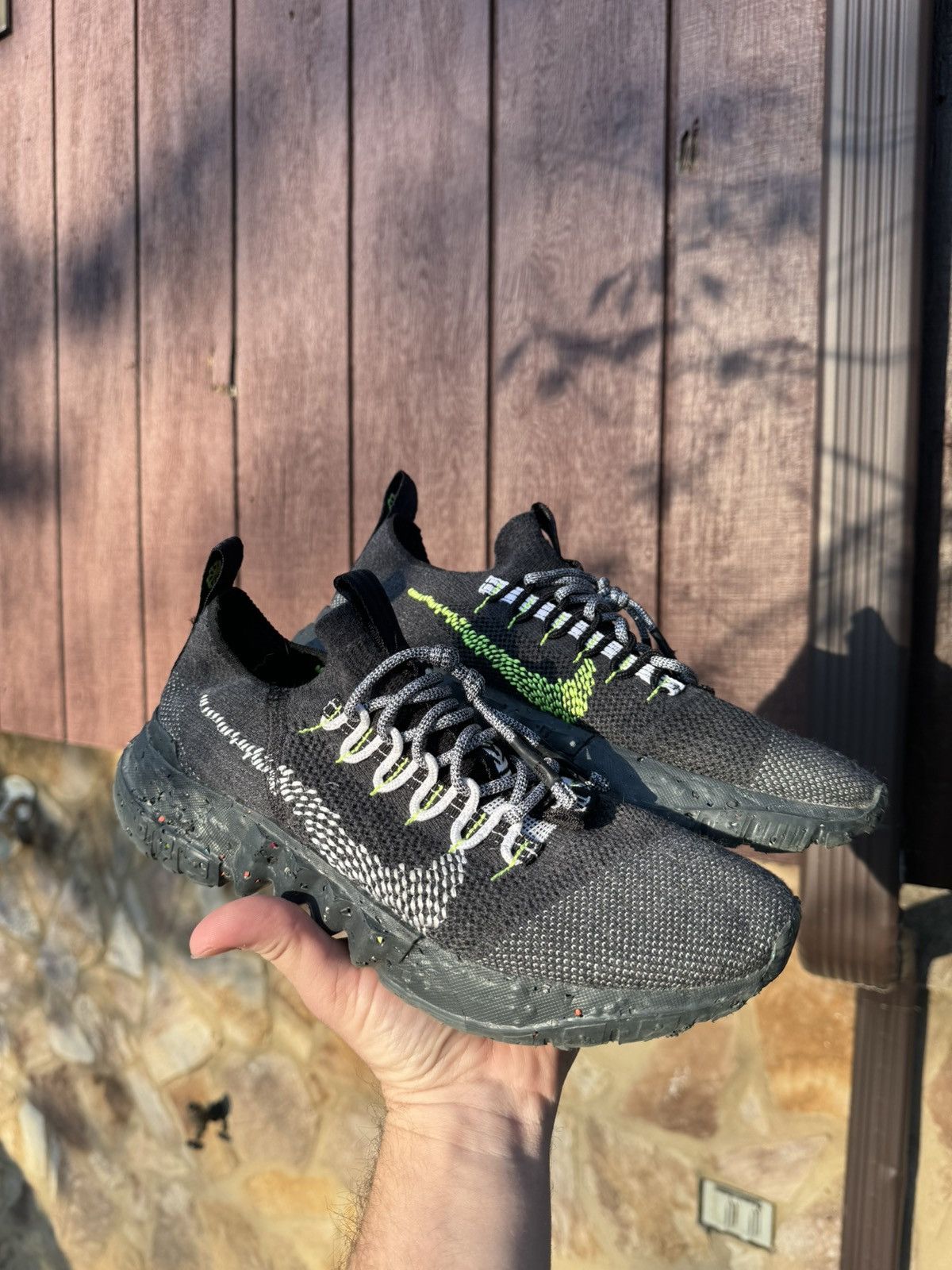 image of Nike Space Hippie 01 Black Anthracite Volt Shoes, Men's (Size 9)