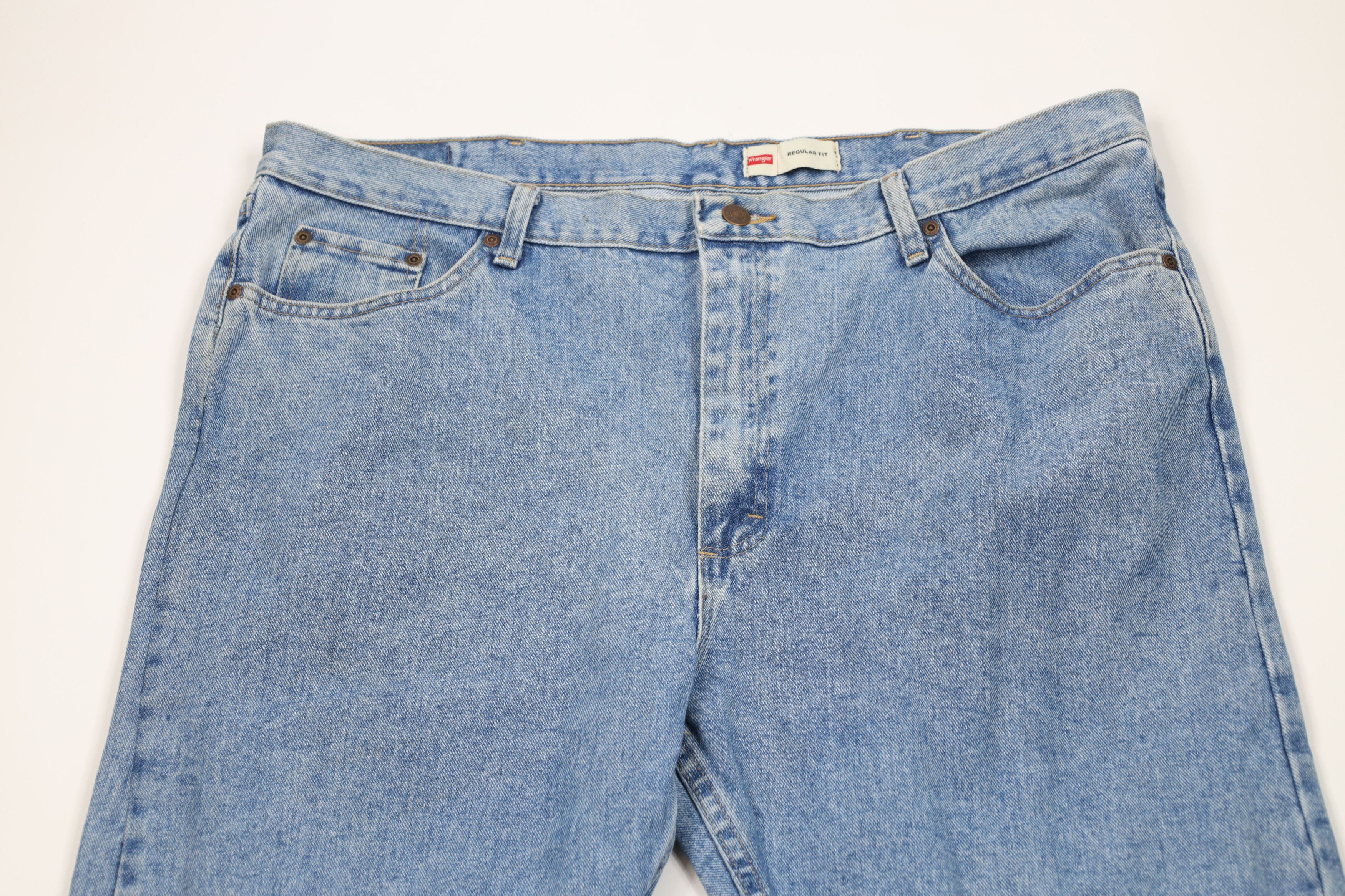 Vintage × Wrangler Vintage Wrangler Regular Wide Leg Denim Jeans Blue Cotton Size US 42 / EU 58 - 2 Thumbnail