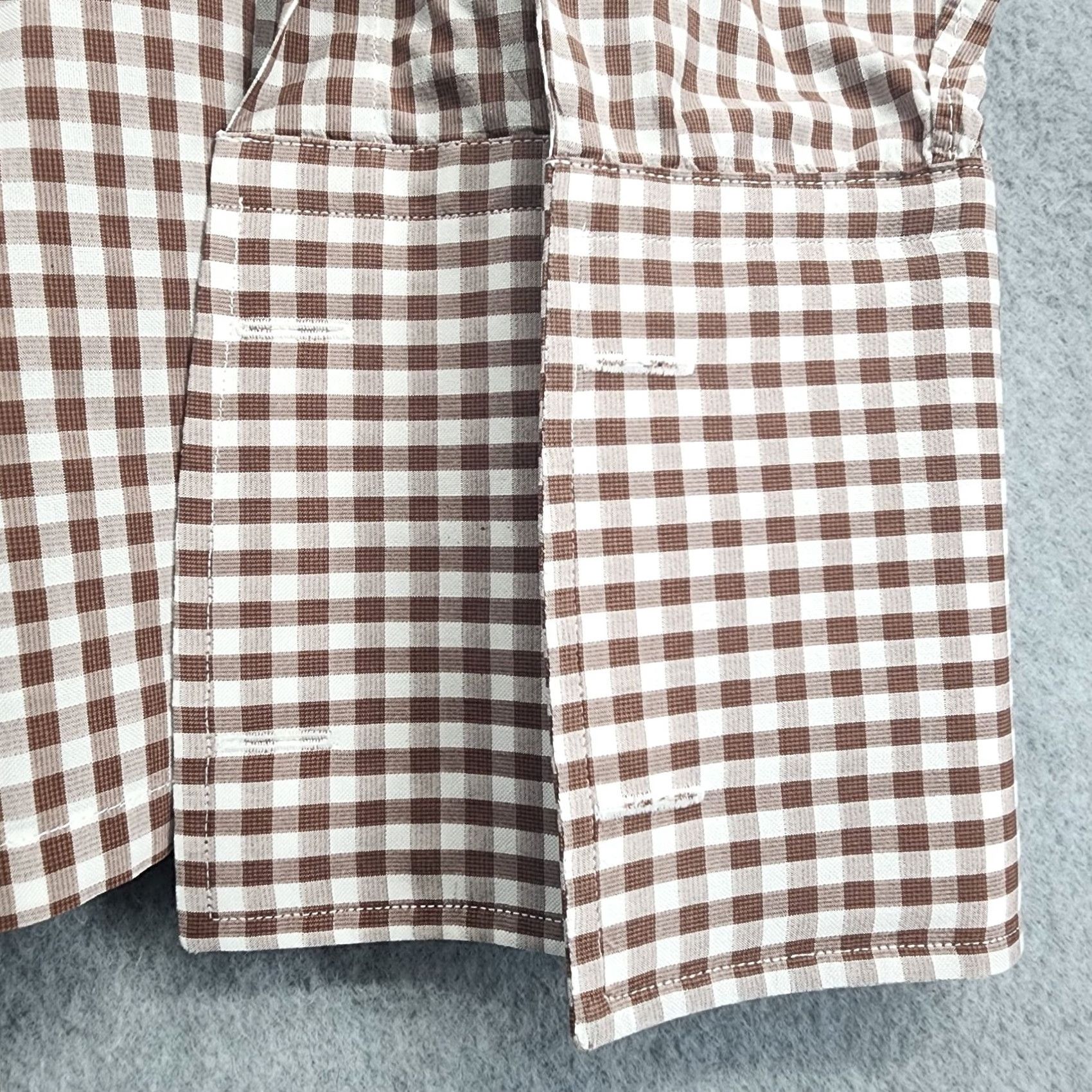 Hamilton Hamilton Shirt Co Button Shirt Mens 3XL Long Sleeve French Cuff Gingham Plaid Shirt Size US XXL / EU 58 / 5 - 2 Thumbnail