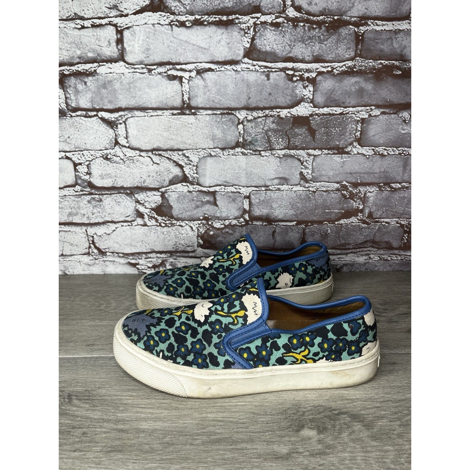 Coach Coach Cameron A01986 Aqua Blue Floral Fabric SlipOn Sneakers Size US 8 / IT 38 - 16 Thumbnail