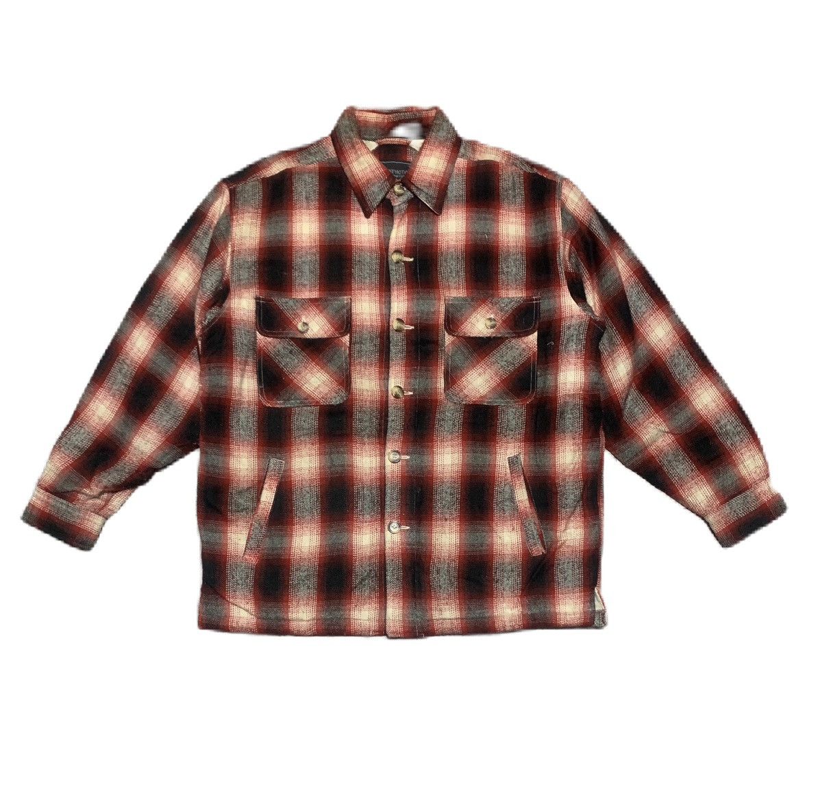 Japanese Brand Vintage Japanese Brand Plaid Wool Flannel Shirt Jacket Size US L / EU 52-54 / 3 - 1 Thumbnail