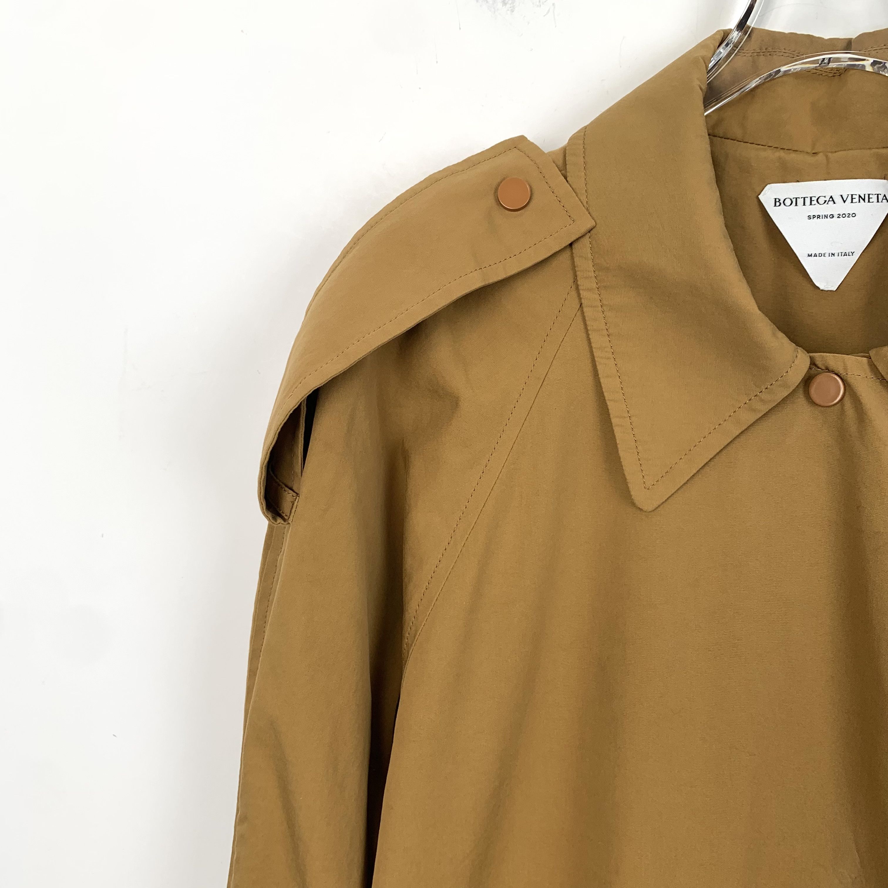 Bottega Veneta Bottega Veneta Brown Cotton Belted Trench Coat (Size M) Size M / US 6-8 / IT 42-44 - 7 Thumbnail