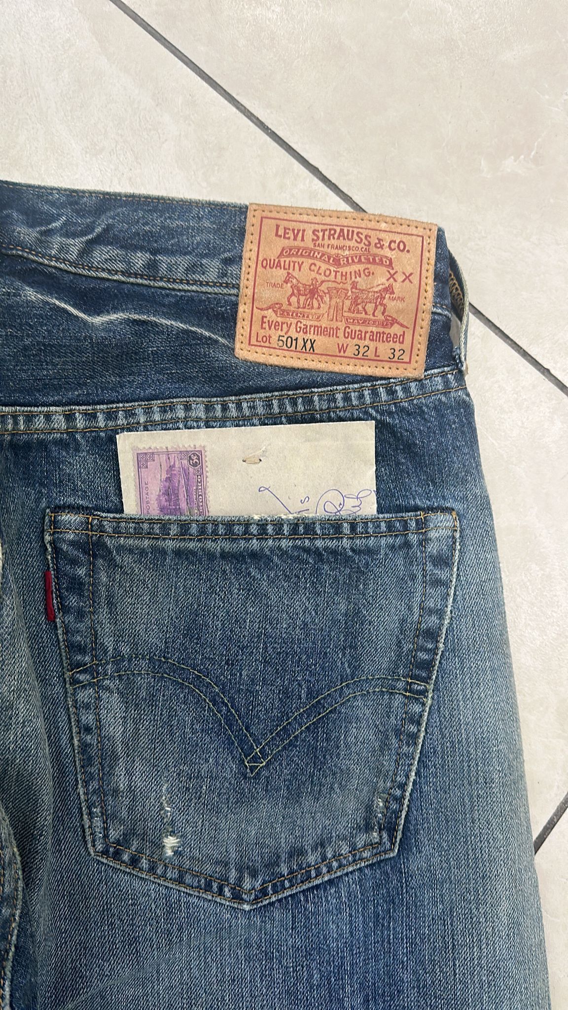 Levi's Vintage Clothing LVC Levi's Vintage Clothing 1947 501XX BigE Selvedge Jeans Size US 32 / EU 48 - 3 Thumbnail