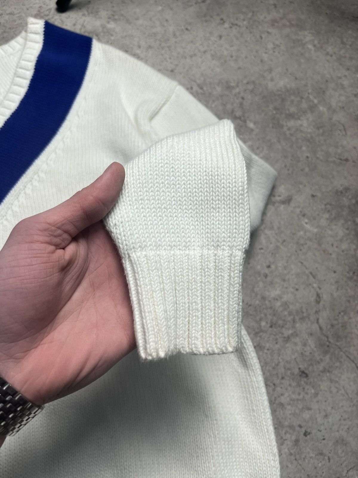 Polo Ralph Lauren Vintage 90s Preppy Knit V-neck Sweater Tennis Size S Size US S / EU 44-46 / 1 - 5 Thumbnail