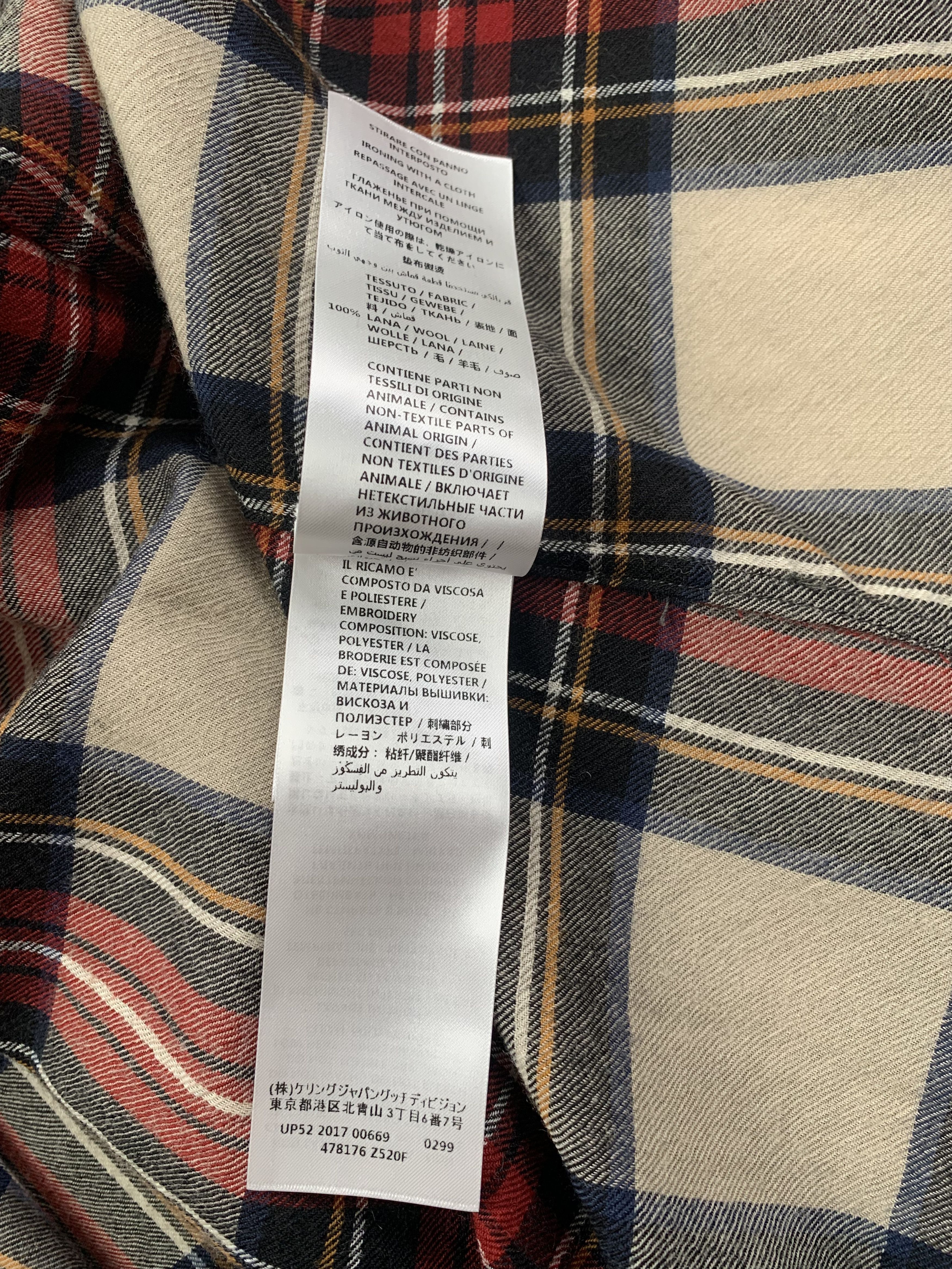 Gucci Gucci Plaid Dragon Shirt Size US L / EU 52-54 / 3 - 13 Thumbnail