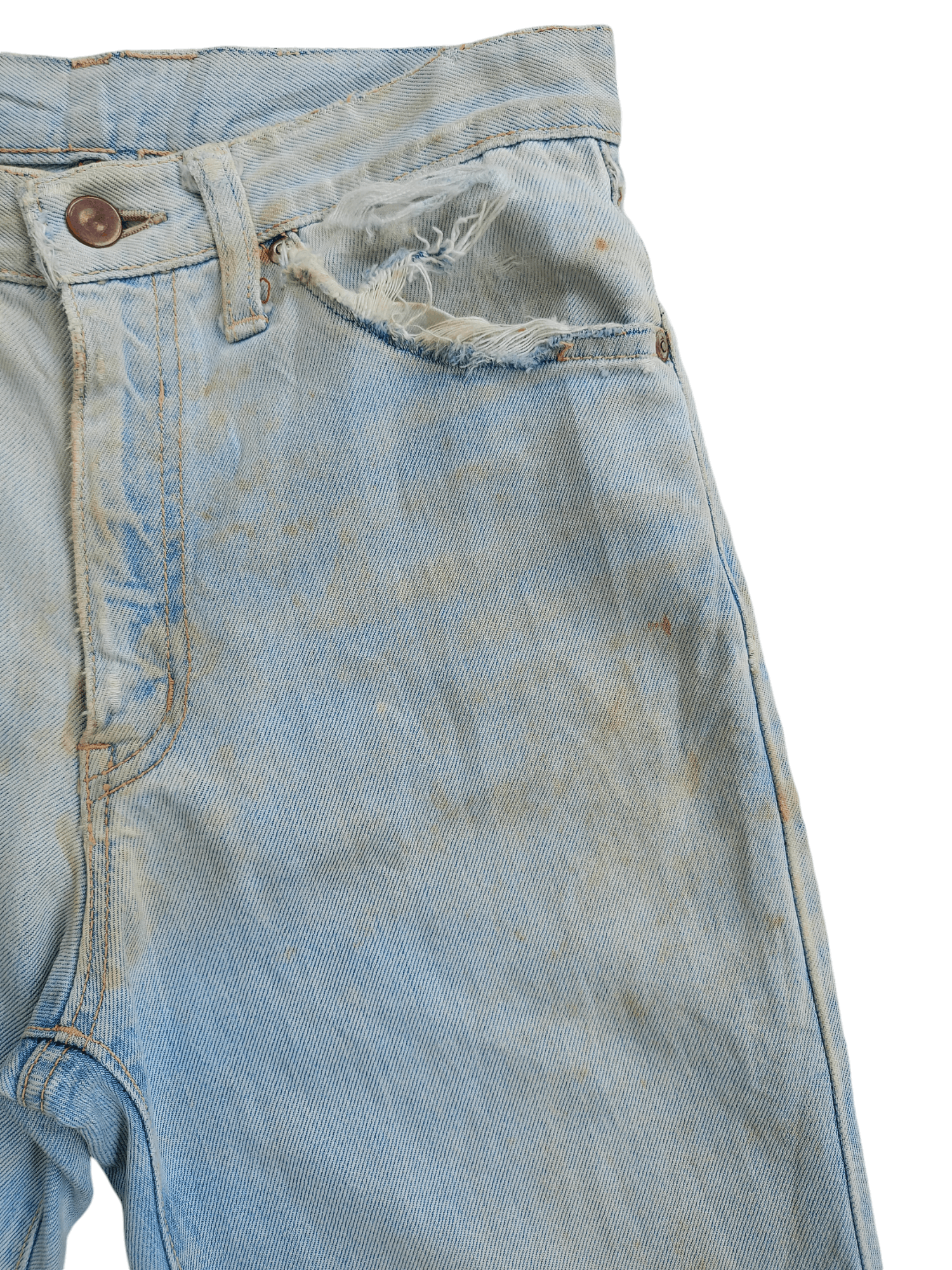 Japanese Brand × Vintage Japanese Brand Cropped Vintage Streetwear Denim Size US 27 - 4 Thumbnail