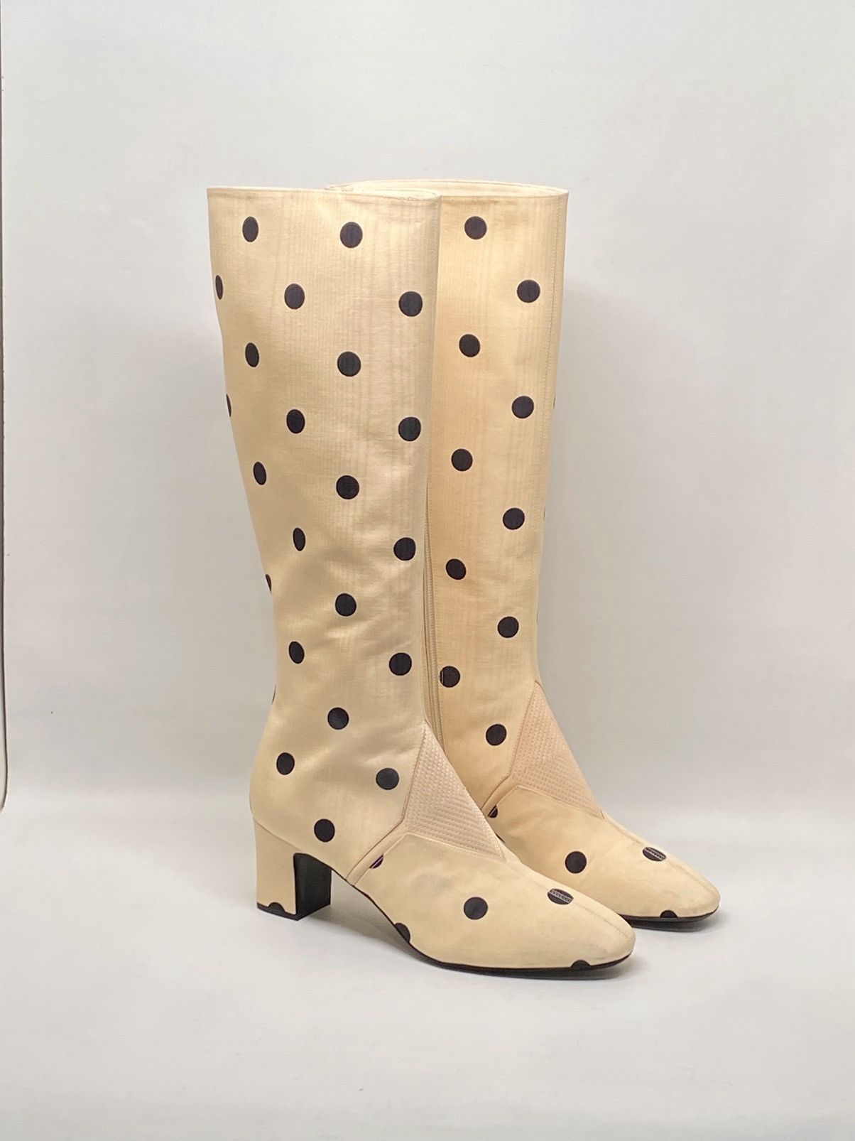 Valentino Valentino Garavani Equivoque Tall Polka Dot Boots size 37 Size US 7 / IT 37 - 1 Thumbnail