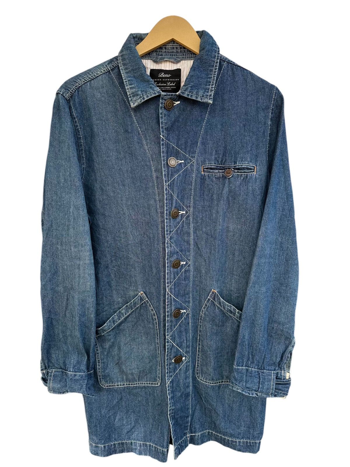 Vintage 💥 Denime Jacket 💥 Beno Modern Expression Denime Jacket Size US M / EU 48-50 / 2 - 1 Thumbnail