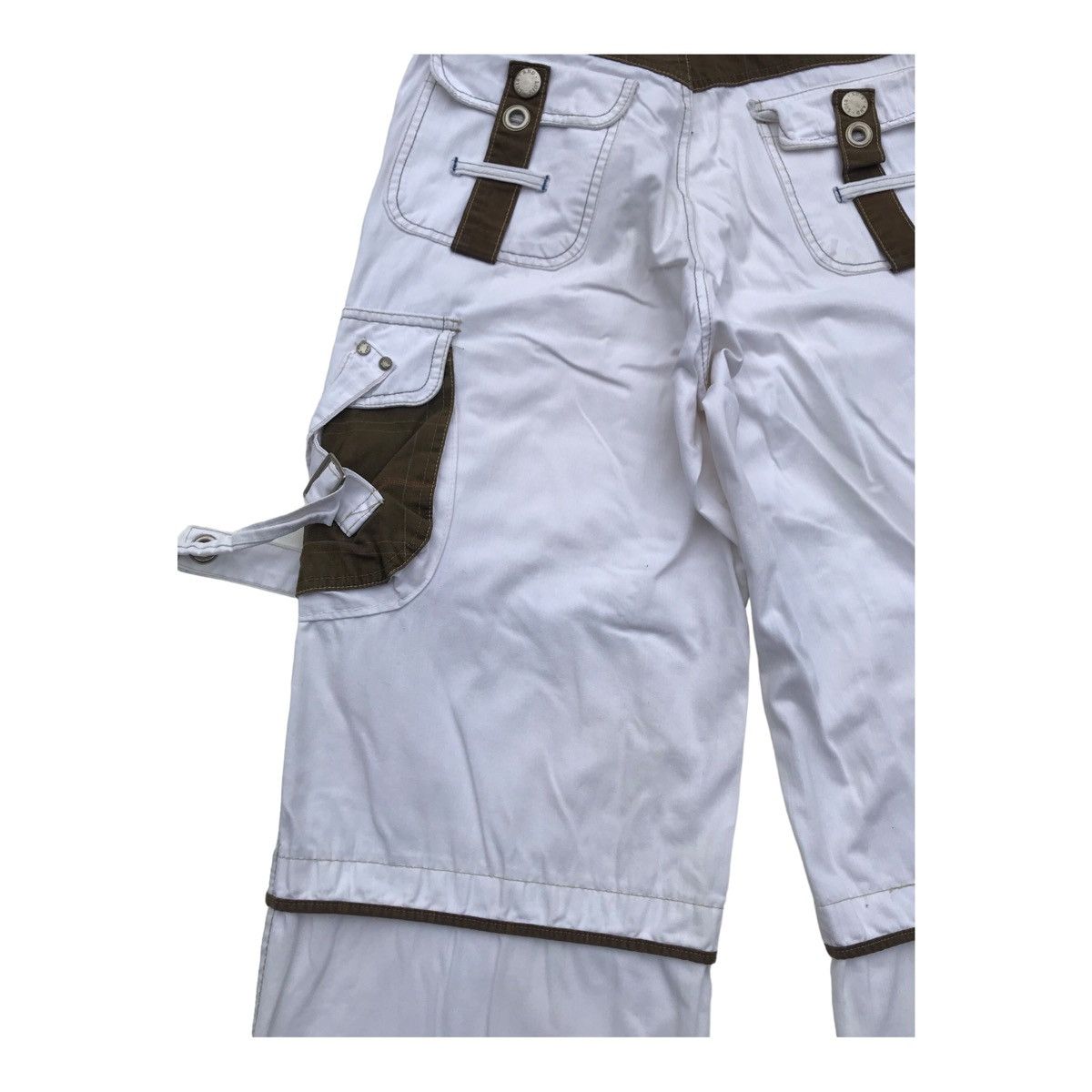 Japanese Brand Blue Luis White Tactical Multipocket Cargo Streetwear Pants Size US 31 - 18 Thumbnail