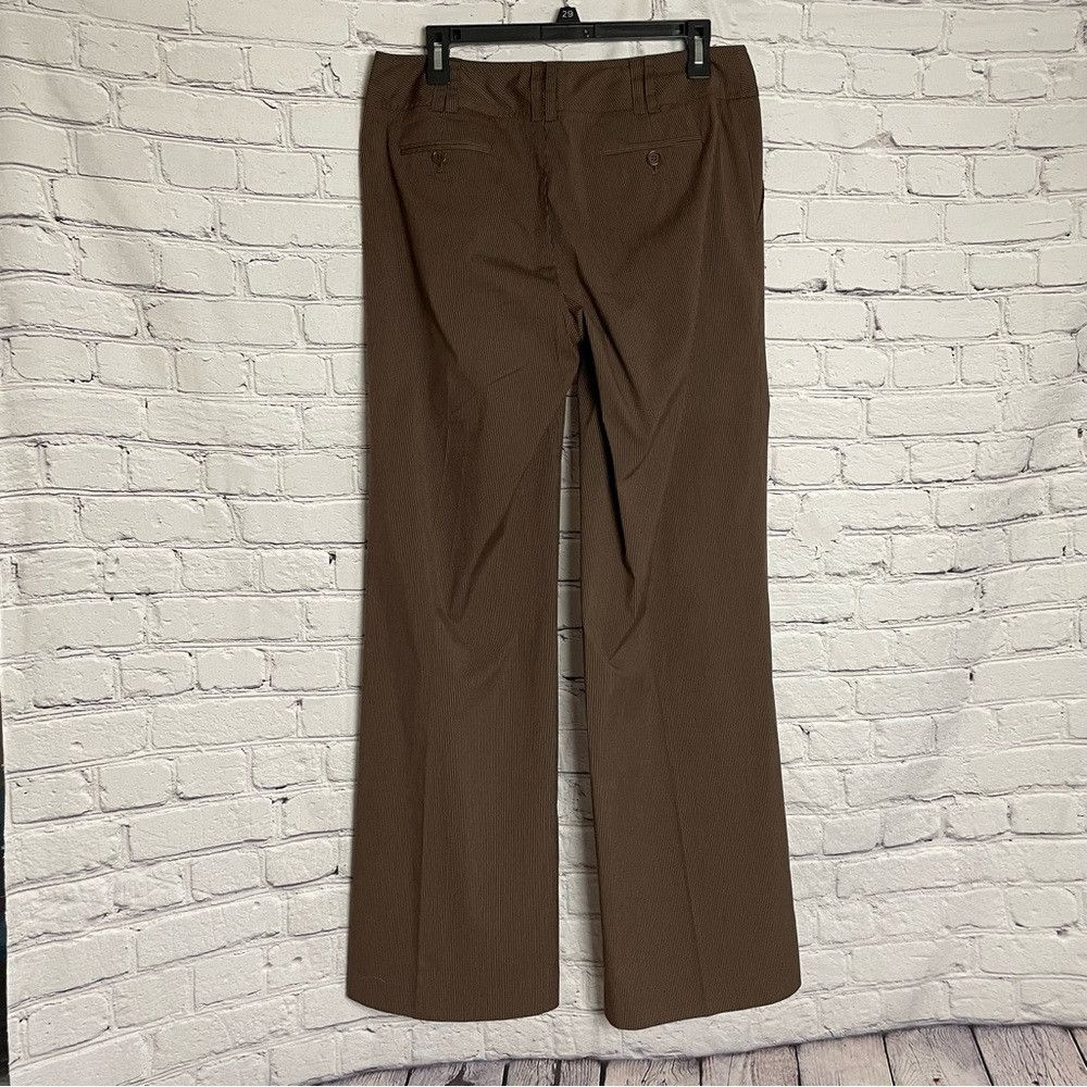 Calvin Klein Calvin Klein Straight Leg Brown Striped Cotton Pants Size 8 Size 30" / US 8 / IT 44 - 2 Thumbnail