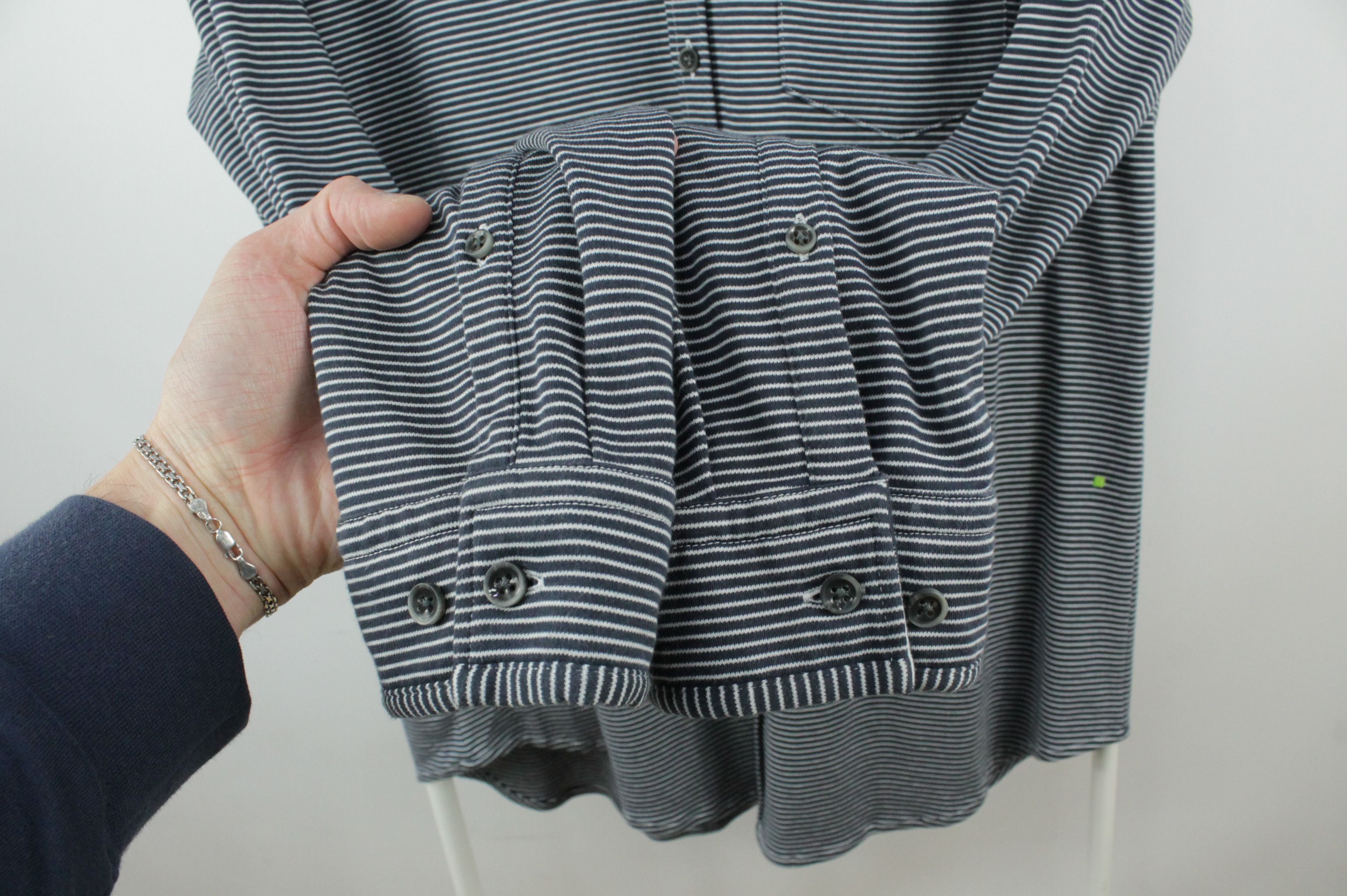 Designer × Hugo Boss Hugo Boss Gray Stripe Cotton Pique Slim Fit Casual Shirt Size US XL / EU 56 / 4 - 5 Thumbnail