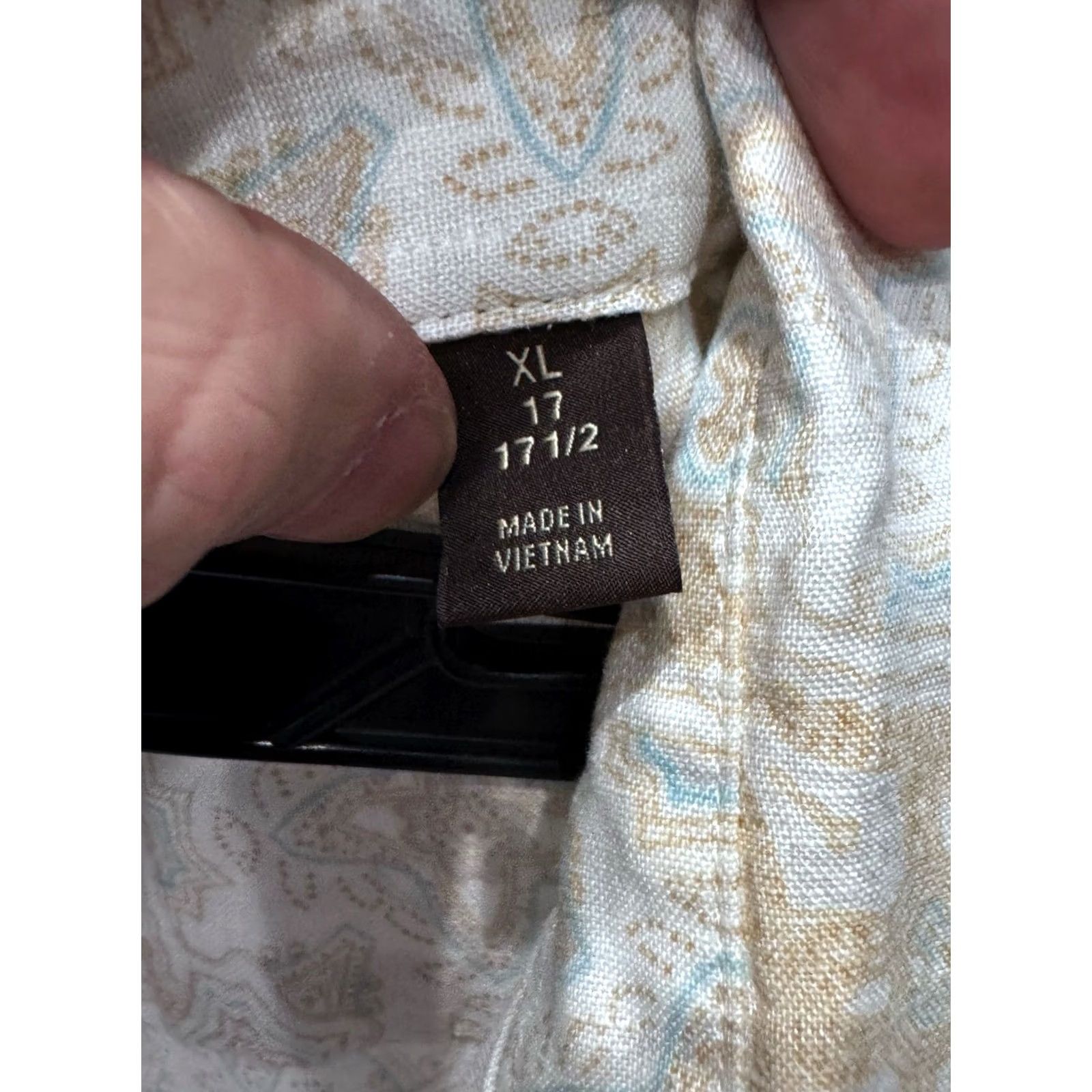 Tasso Elba Tasso ELba 100% Linen Paisley XL Shirt Men Short Sleeve Button Up Shirt Size US XL / EU 56 / 4 - 7 Thumbnail