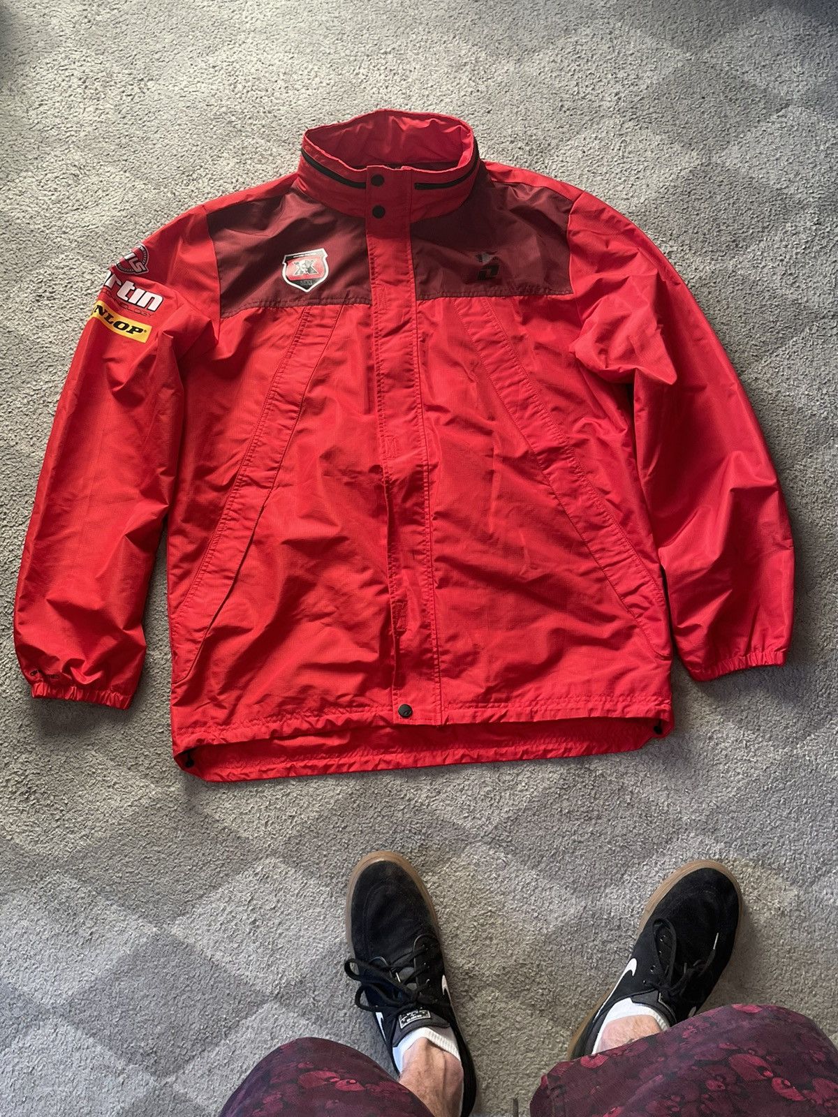 image of Honda Nils Martin Racing Technology Dunlop Jacket in Red, Men's (Size XL)