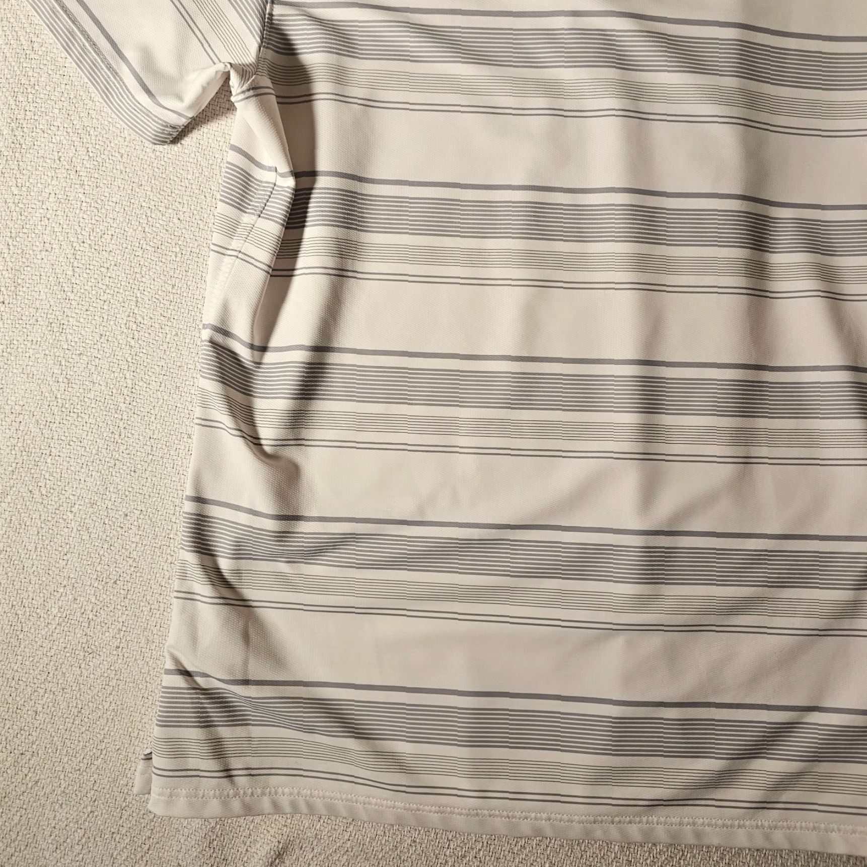 Nike Nike Golf Polo Dri-Fit Short Sleeve 2 Tone Stripe White L Mens Shirt Size US L / EU 52-54 / 3 - 7 Thumbnail