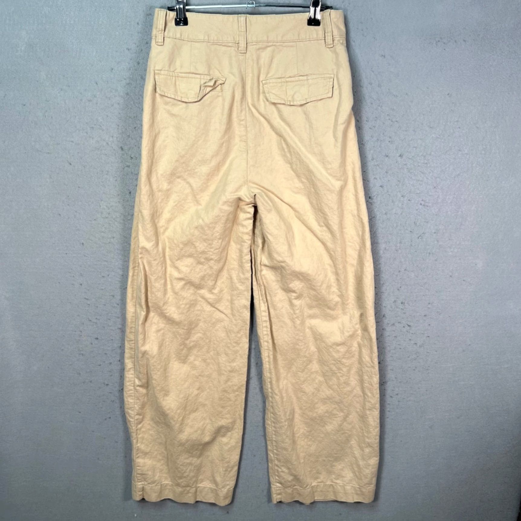 Gap Gap Womens Size 2 Pleated Linen Blend Wide Leg Pants Beige Pants Womens Slim? (wait) Size 26" / US 2 / IT 38 - 2 Thumbnail