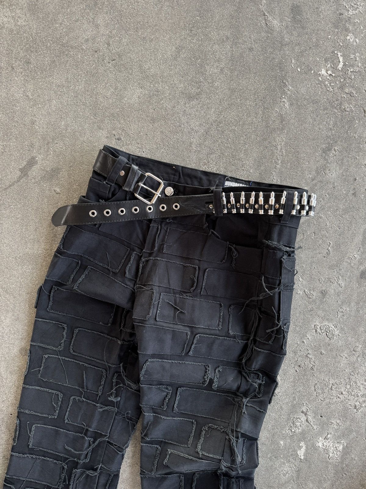 Japanese Brand 🔥Rare Hundred Club Destroy Anarchy Crush Patch Demin Pants Size US 32 / EU 48 - 7 Thumbnail