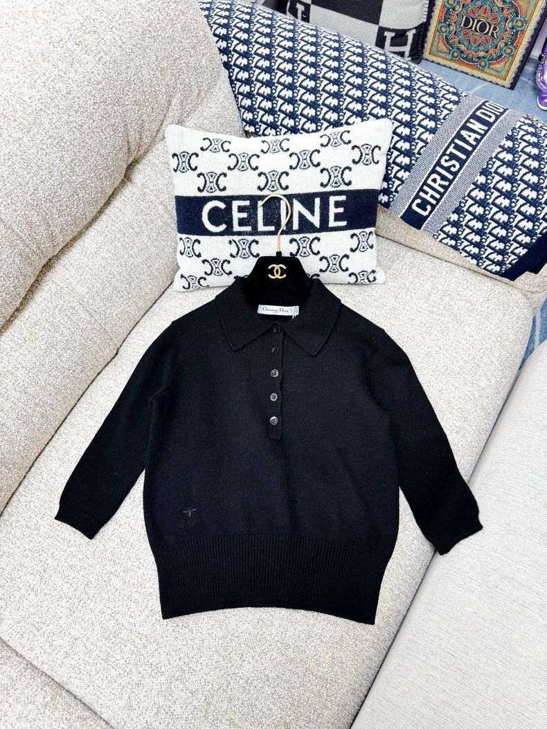 Dior Dior Embroidered bee lapel knitted Polo shirt with medium Size XS / US 0-2 / IT 36-38 - 1 Thumbnail