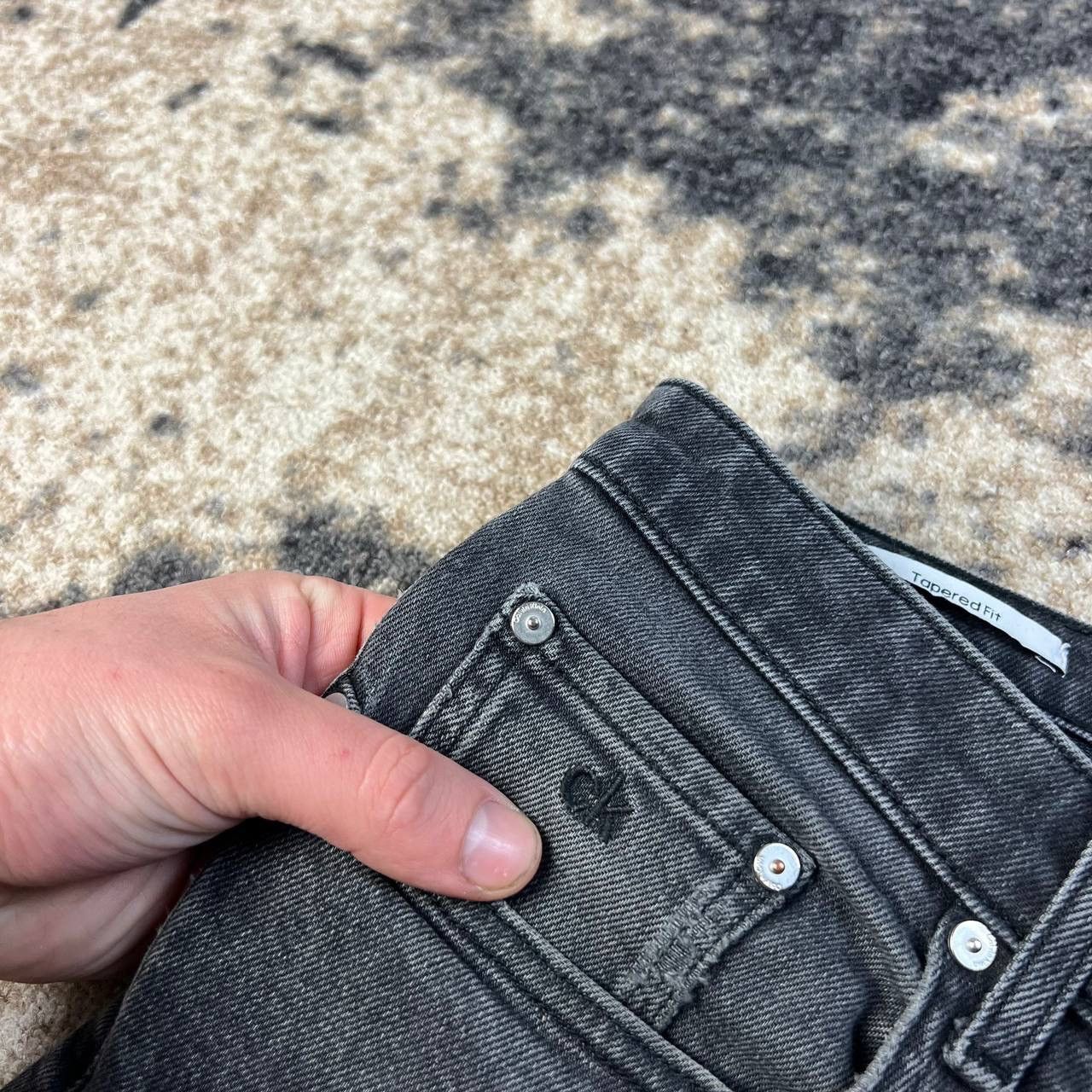 Calvin Klein Calvin Klein Tapeted Fit Grey Denim Jeans Streetwear Style Size US 30 / EU 46 - 7 Thumbnail