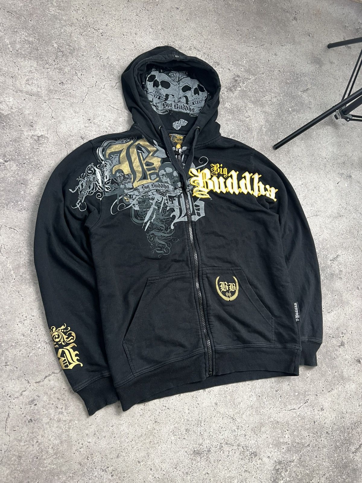 Vintage Y2K Fishbone Zip Up Hoodie Japanese Logo Hype