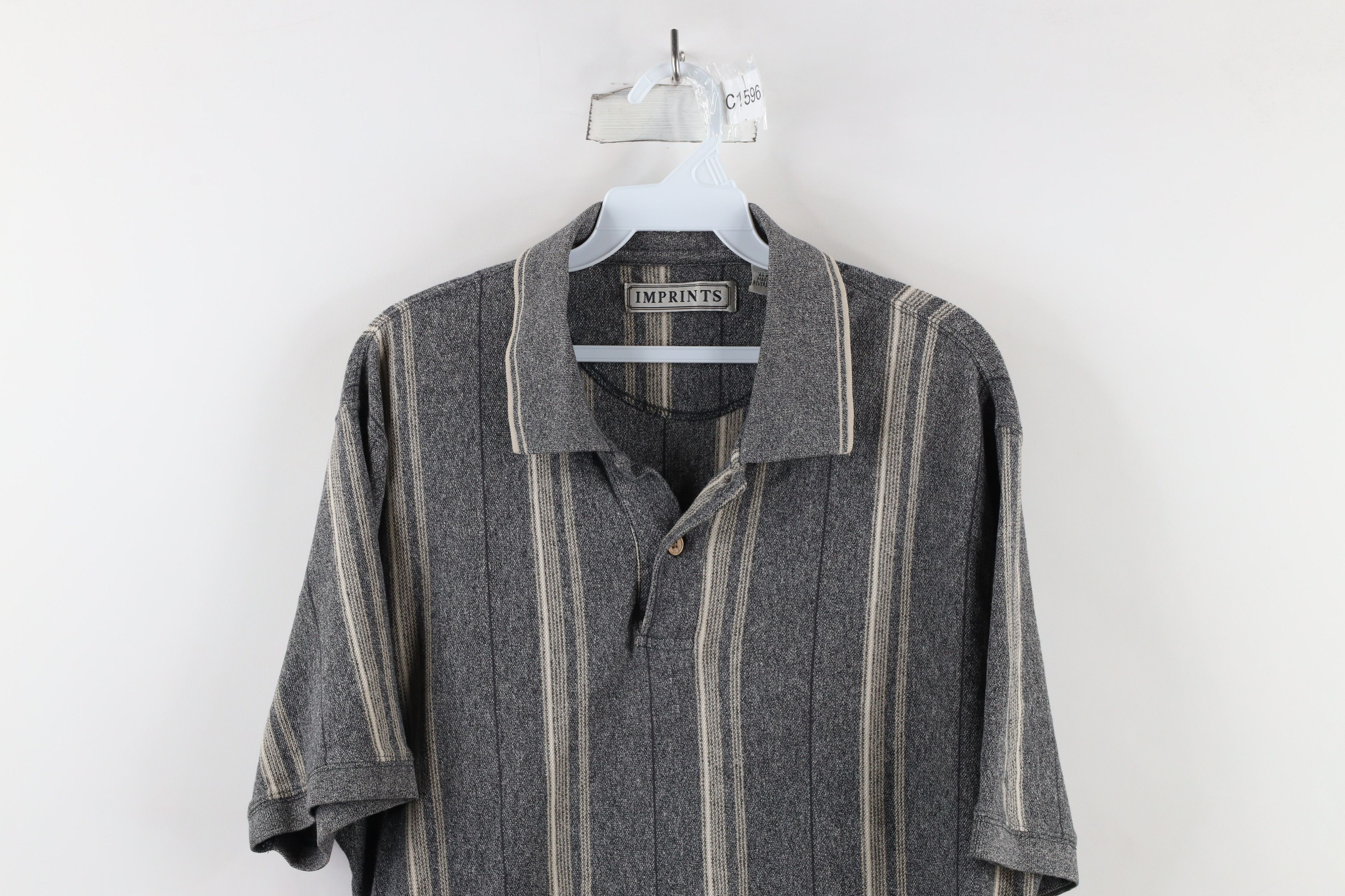 Vintage Vintage 90s Streetwear Striped Knit Collared Polo Shirt Size US M / EU 48-50 / 2 - 2 Thumbnail