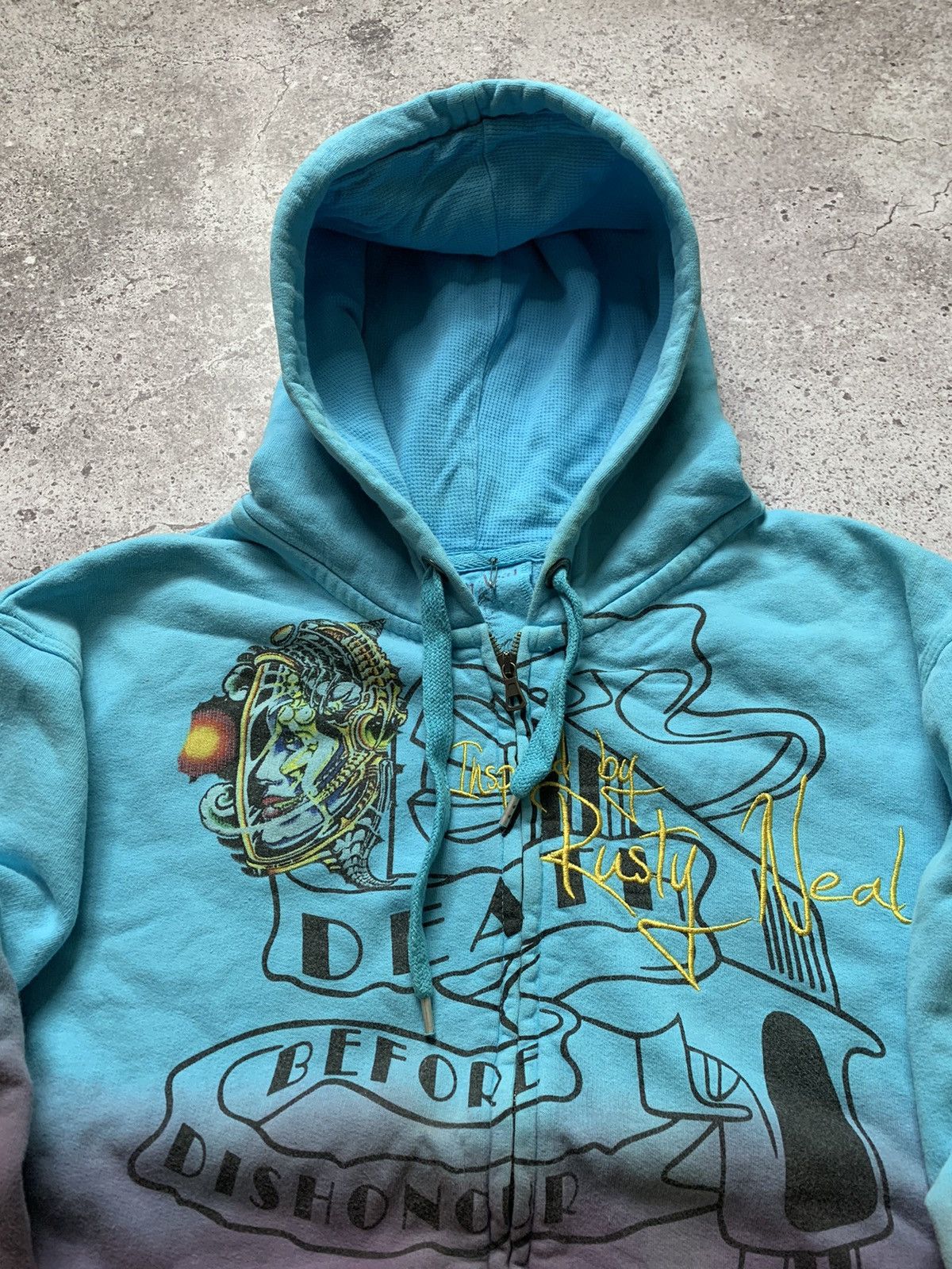 Ed Hardy × Vintage Vintage Y2K Zip Hoodie Ed Hardy Style Shiny Gun Size US M / EU 48-50 / 2 - 5 Thumbnail