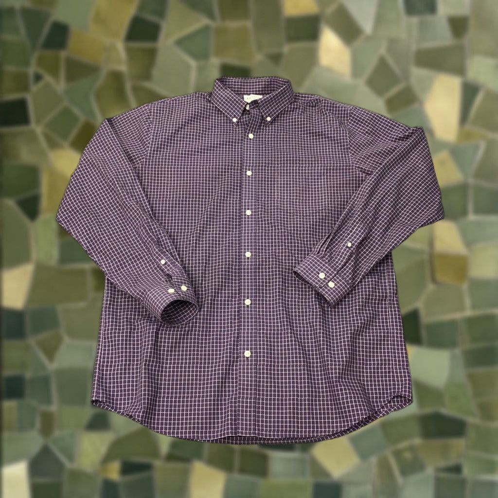 Vintage L.L. Bean Button-Up Shirt Mens Medium Purple Check Long Sleeve Casual Outdoor Size US M / EU 48-50 / 2 - 1 Thumbnail