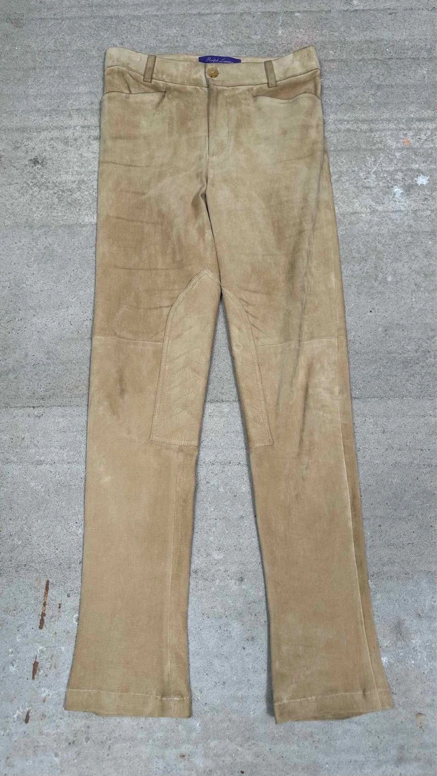 Ralph Lauren Purple Label 8 M Beige Suede Pants Legging’s