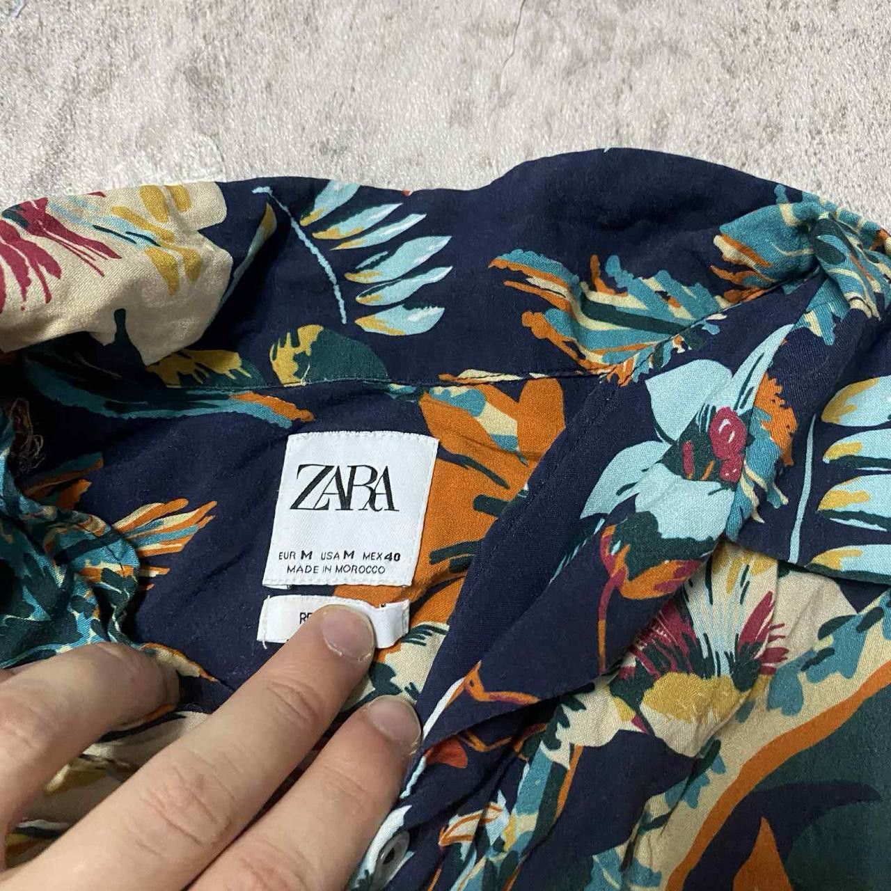 Other Navy floral short sleeve button-up shirt #floralshirt Size US M / EU 48-50 / 2 - 3 Thumbnail