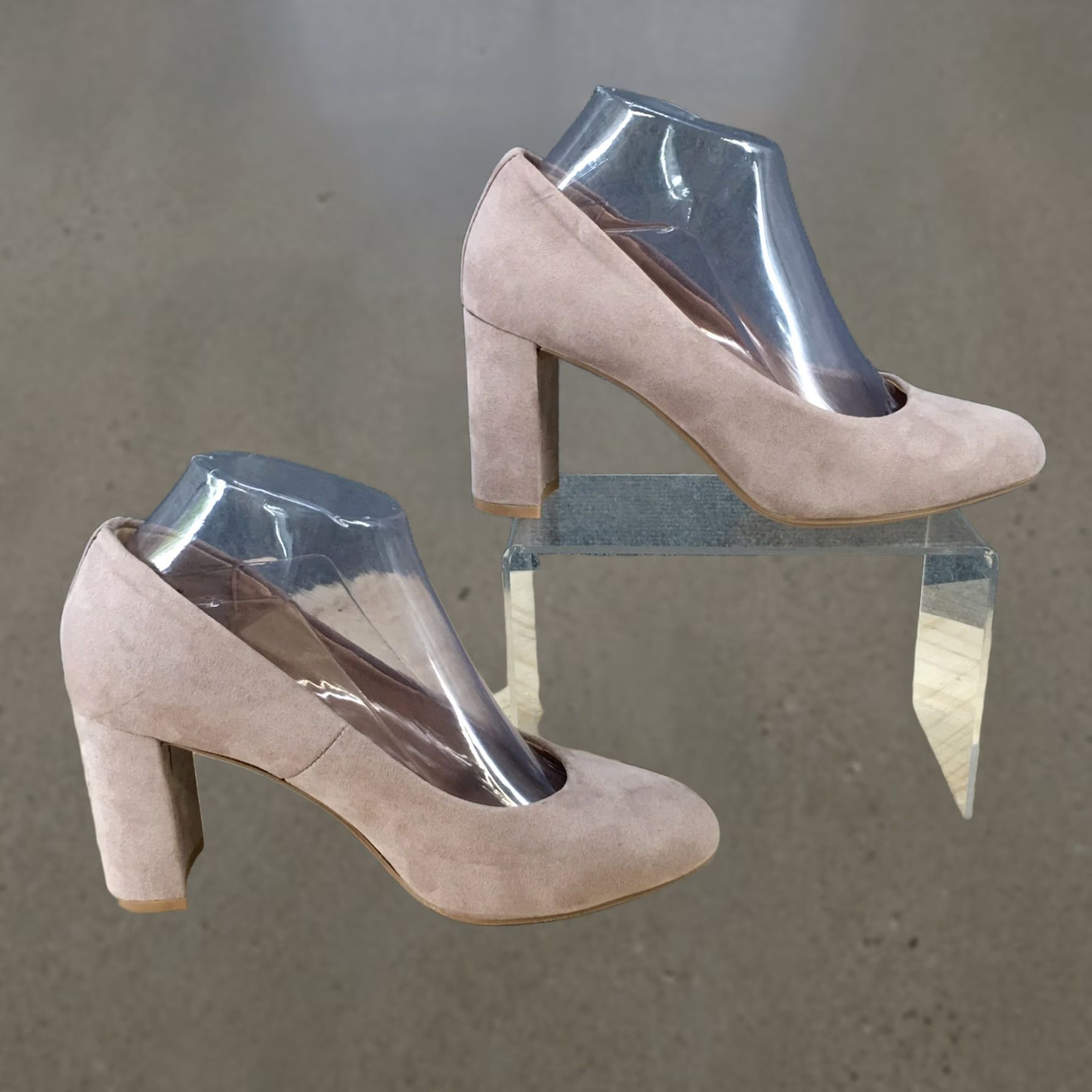 Chinese Laundry CL by Chinese Laundry Pink Faux Suede Wedge Pumps - Womens 7.5 Casual Comfort Pump Shoes Size US 7 / IT 37 - 1 Thumbnail