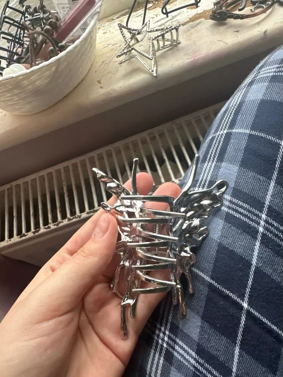 Japanese Brand × Jewelry Butterfly Hair Clip Bright Silver Size ONE SIZE - 4 Thumbnail