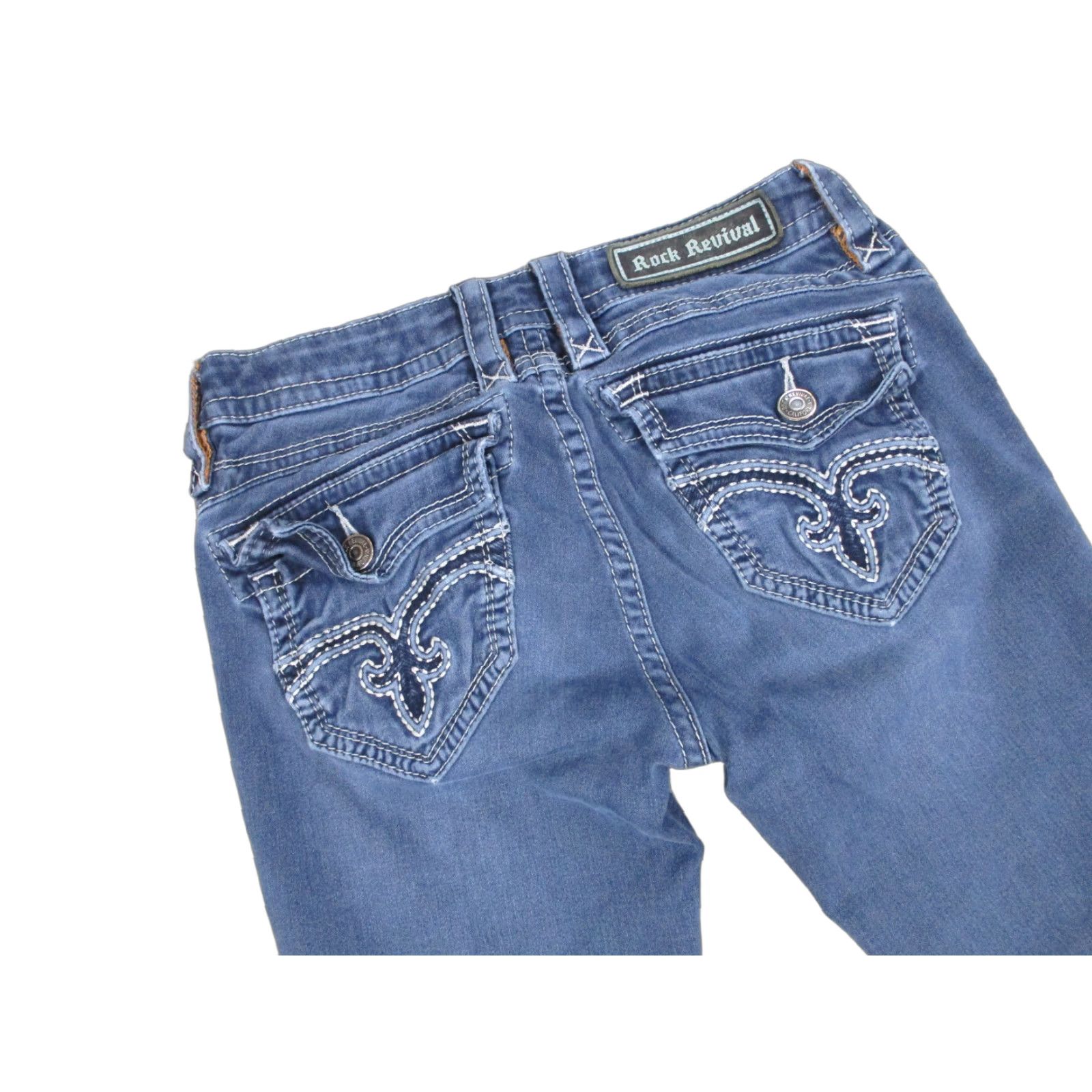 Vintage **Rock Revival Skinny Jeans Blue Women's 28** User: Rock Revival Skinny Blue Jeans Women's 28 Size 28" / US 6 / IT 42 - 1 Thumbnail