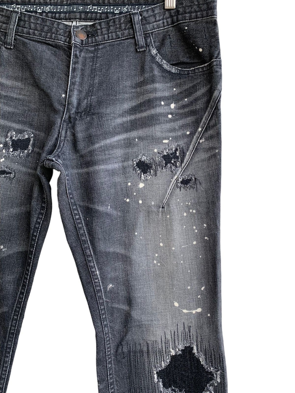Number (N)ine 🔥Number (N) Distressed Splatter Denim Jeans Size US 32 / EU 48 - 8 Thumbnail