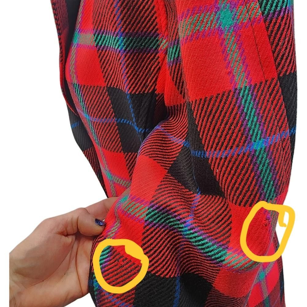 Escada Escada. 80s Plaid Wool Blend Blazer. Size: 38 Size M / US 6-8 / IT 42-44 - 7 Thumbnail